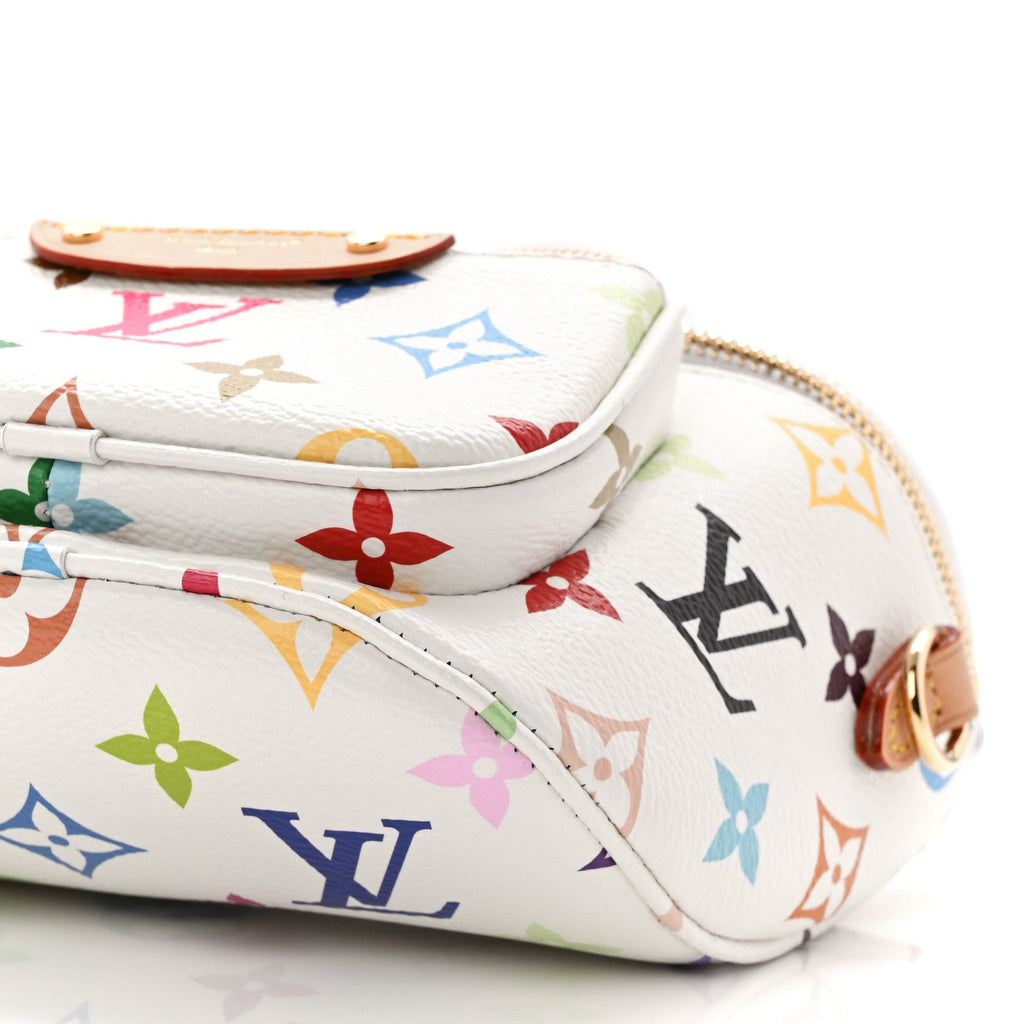 LV X TM Monogram Multicolor Mini Bumbag White