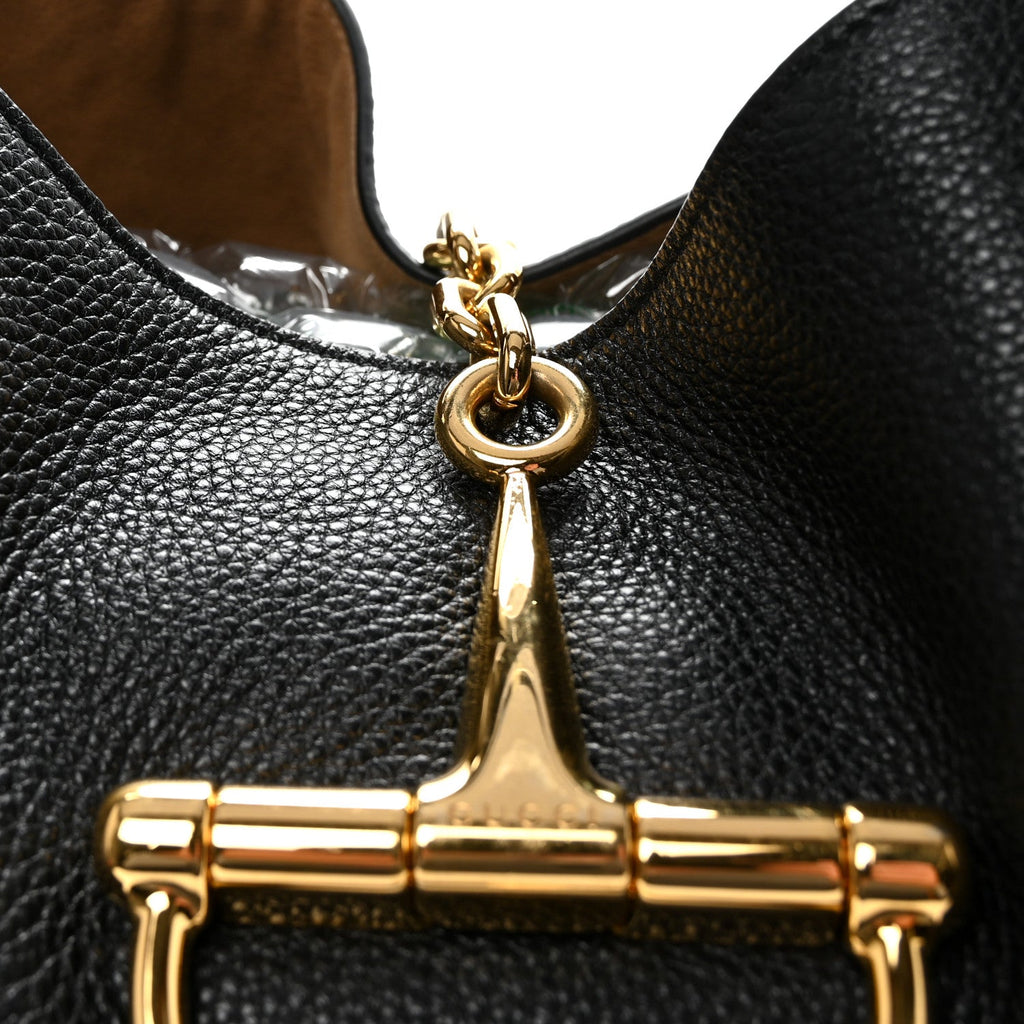 Grained Calfskin Softbit Maxi Shoulder Bag Black