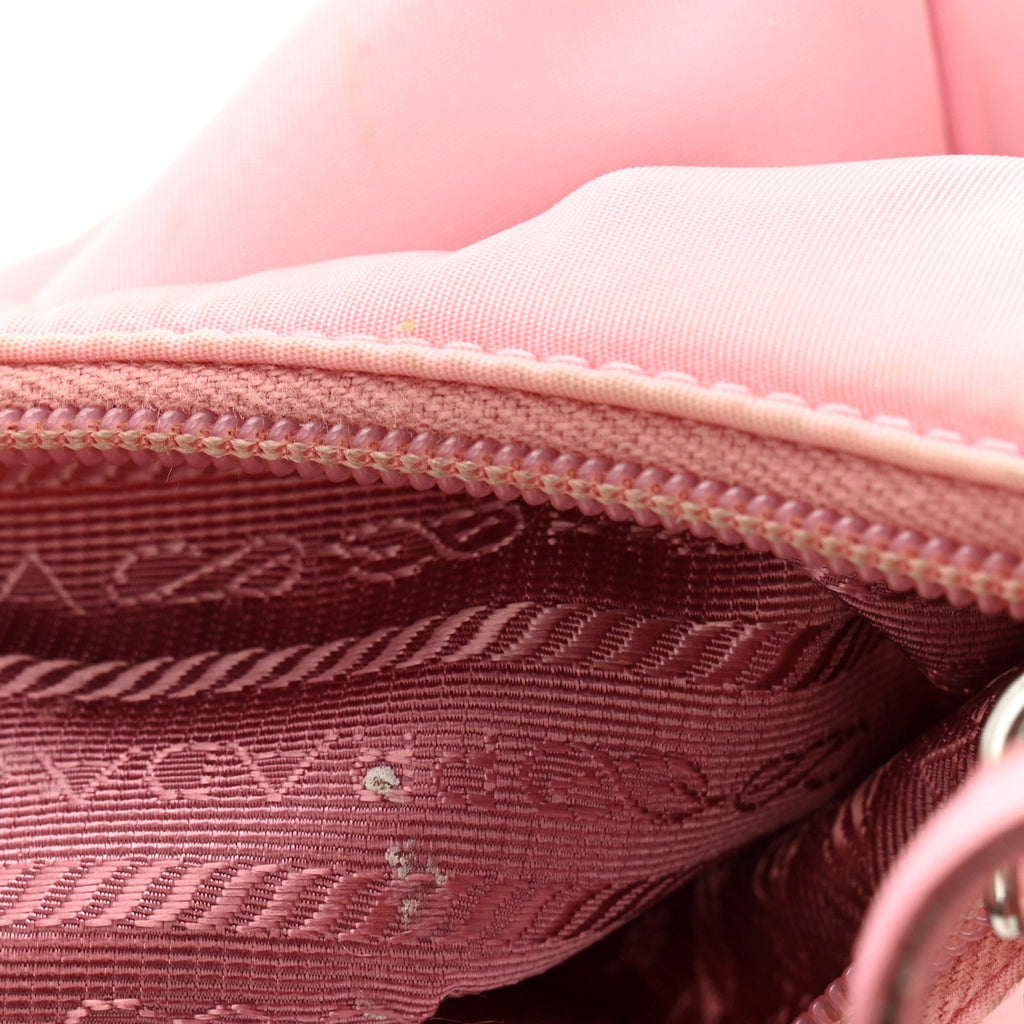 Tessuto Nylon Saffiano Mini Re-Edition 2000 Bag Rosa