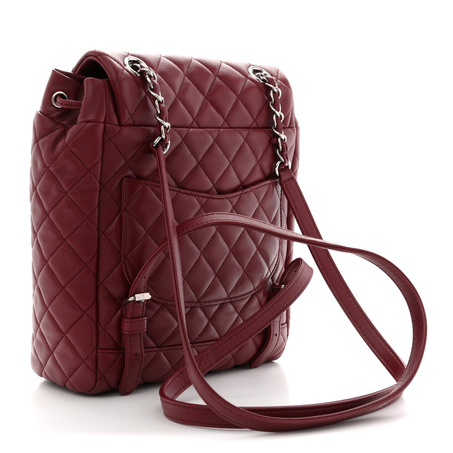 Lambskin Quilted Small Urban Spirit Backpack Red