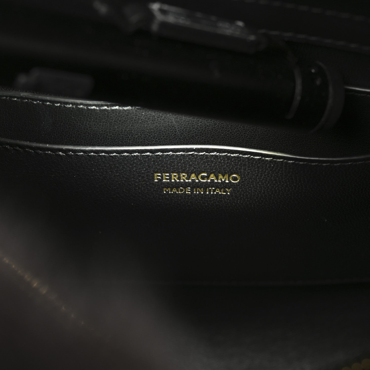 Calfskin Shearling Medium Hug Bag Black