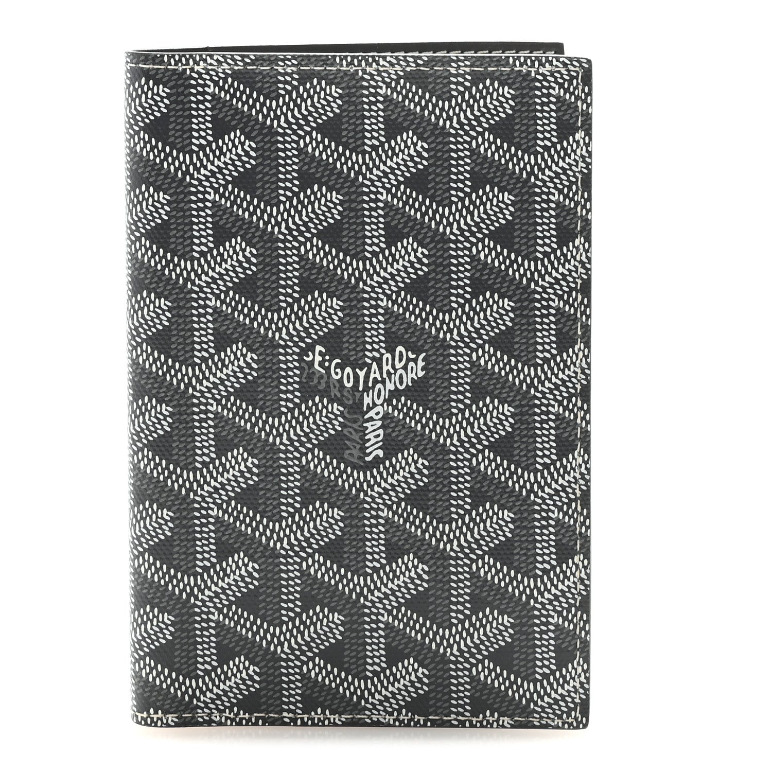 Goyardine Passport Wallet Grey