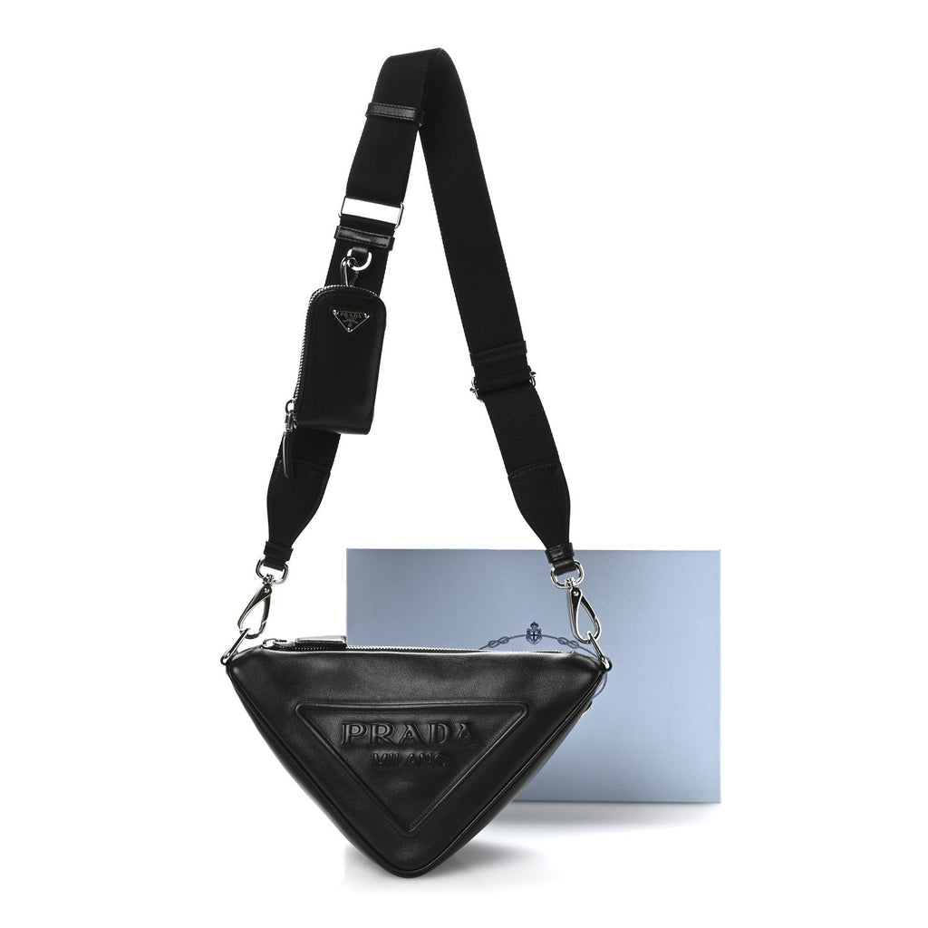 Grace Lux Triangle Shoulder Bag Black