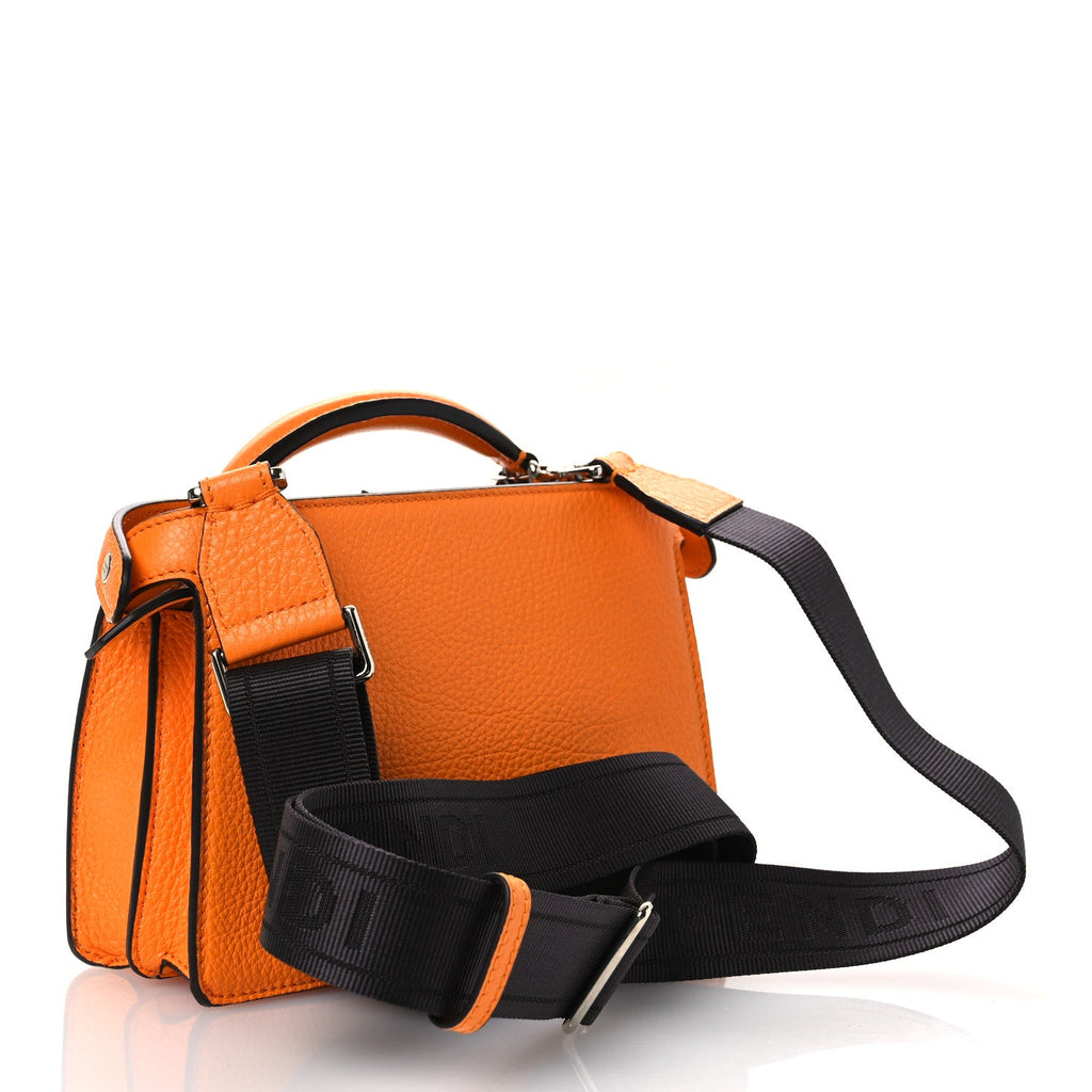 Cuoio Romano Vitello Cover Bi-Color Peekaboo I See U X Cross Satchel Orange