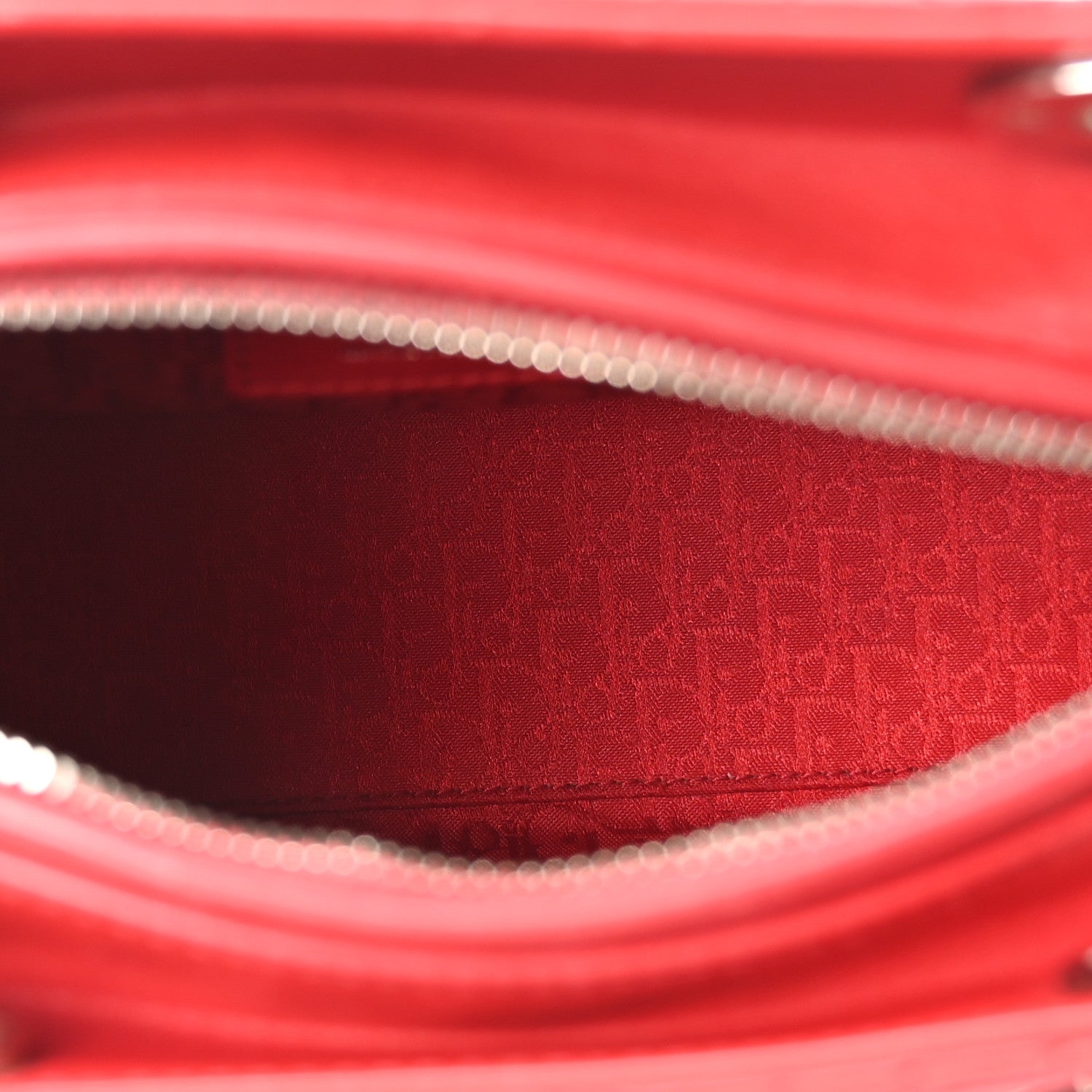 Lambskin Cannage Medium Lady Dior Red