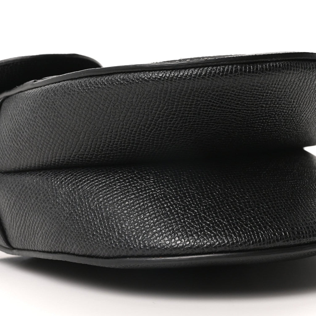 Grained Calfskin Saddle Bag Black
