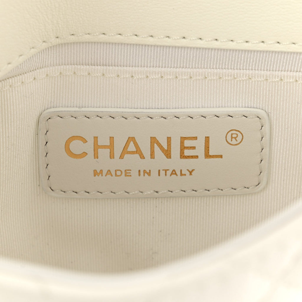 Lambskin Quilted Side Packs White