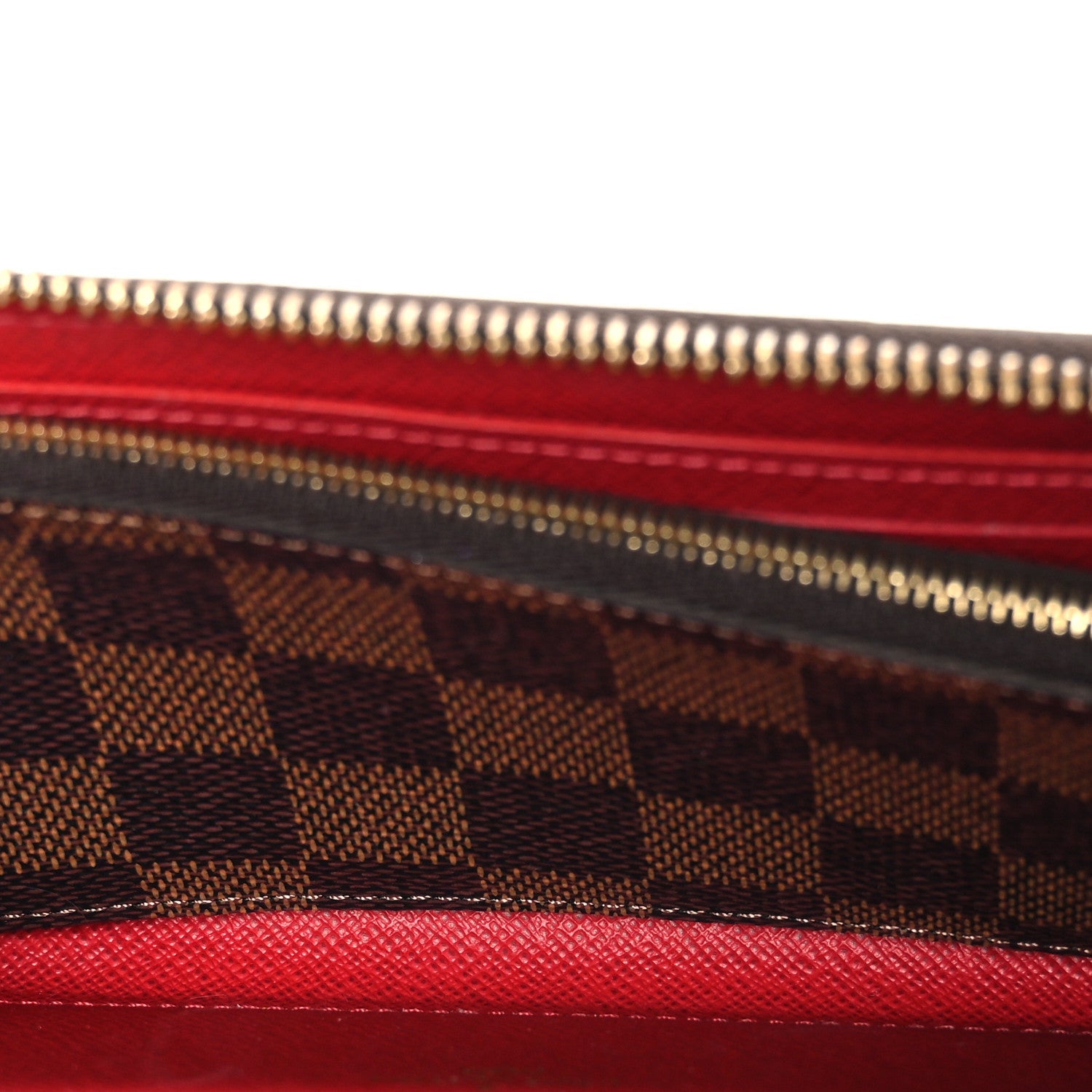 Damier Ebene Clemence Wallet Cherry