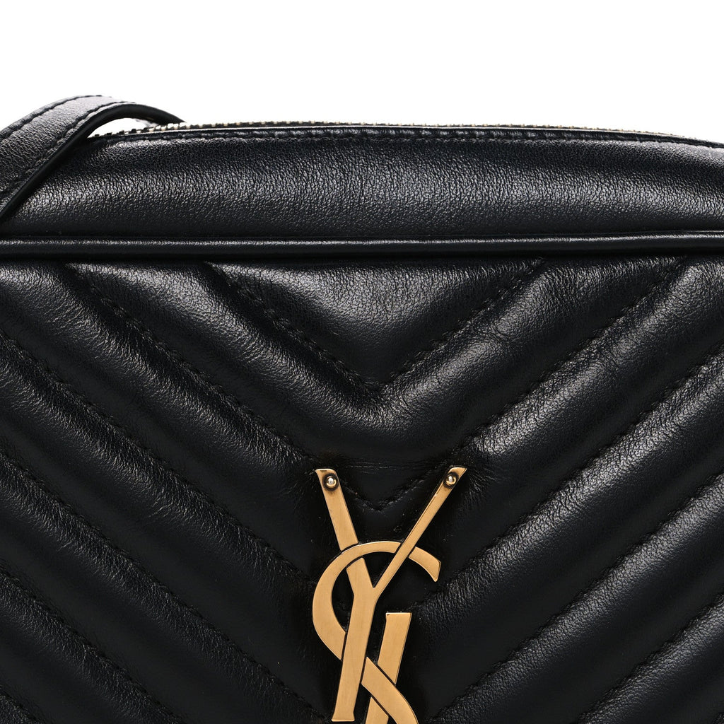 Calfskin Matelasse Monogram Lou Camera Bag Black