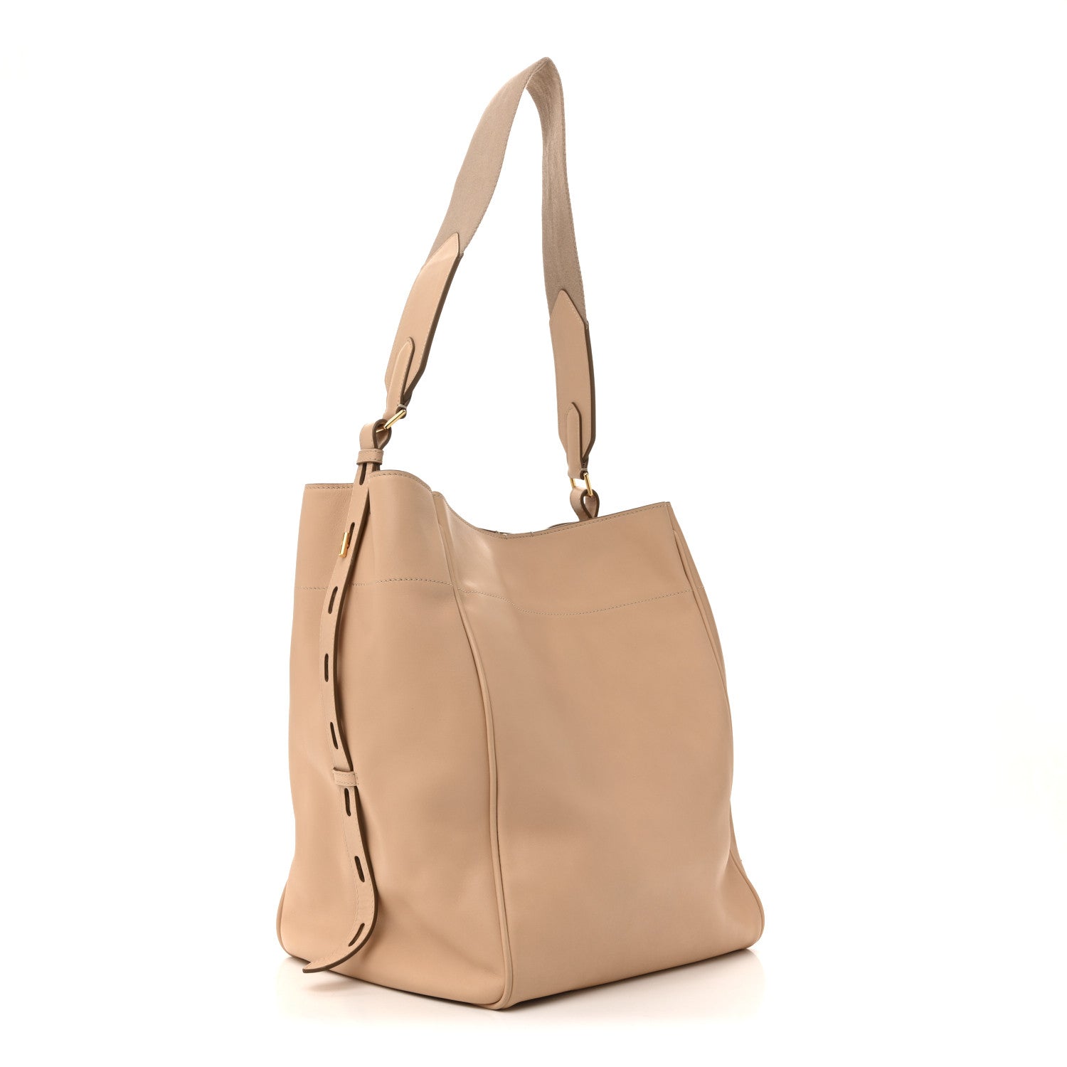 Calfskin Hollywood T Twist Tote Oat