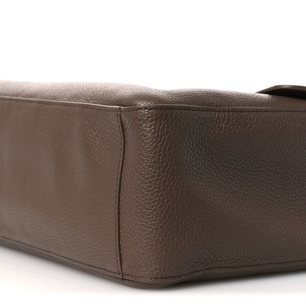 Grained Calfskin Souplissimo Maxi Flap Light Brown