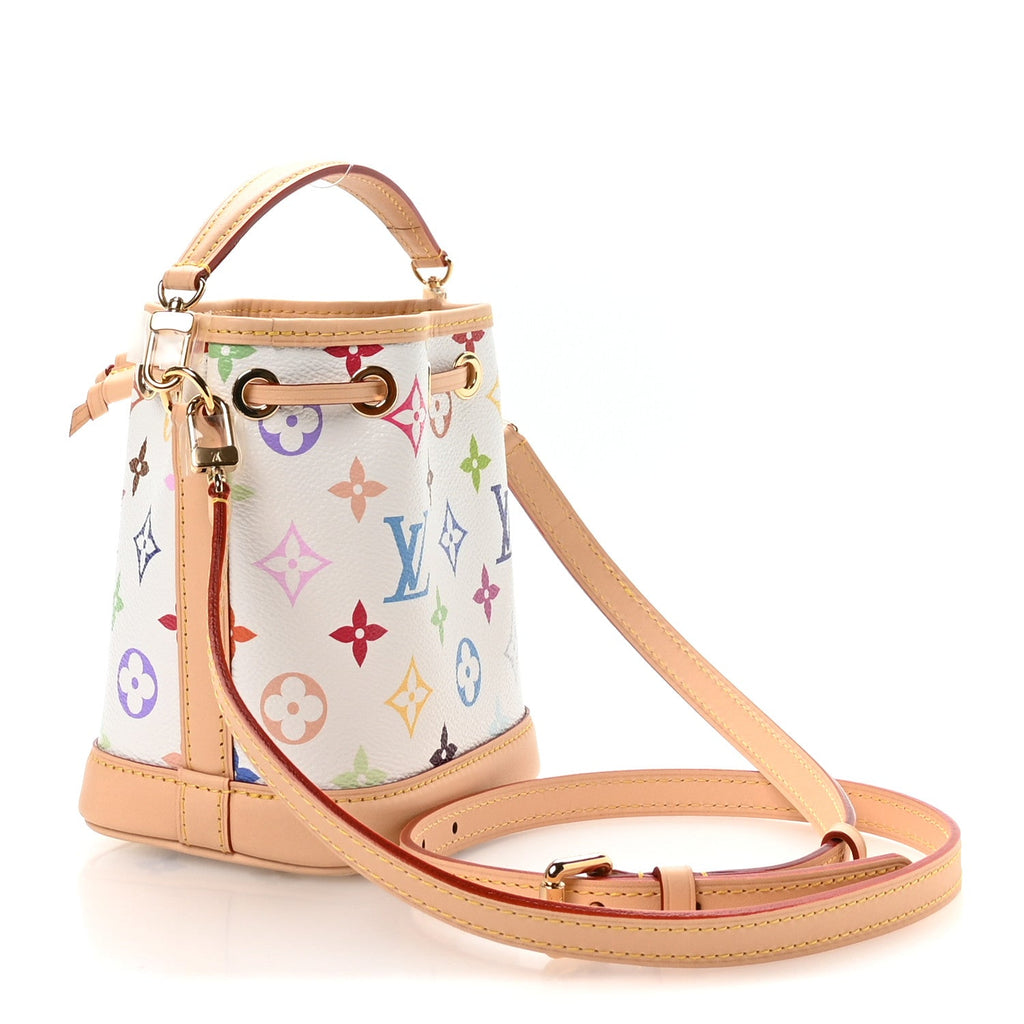LV x TM Monogram Multicolor Nano Noe NV White
