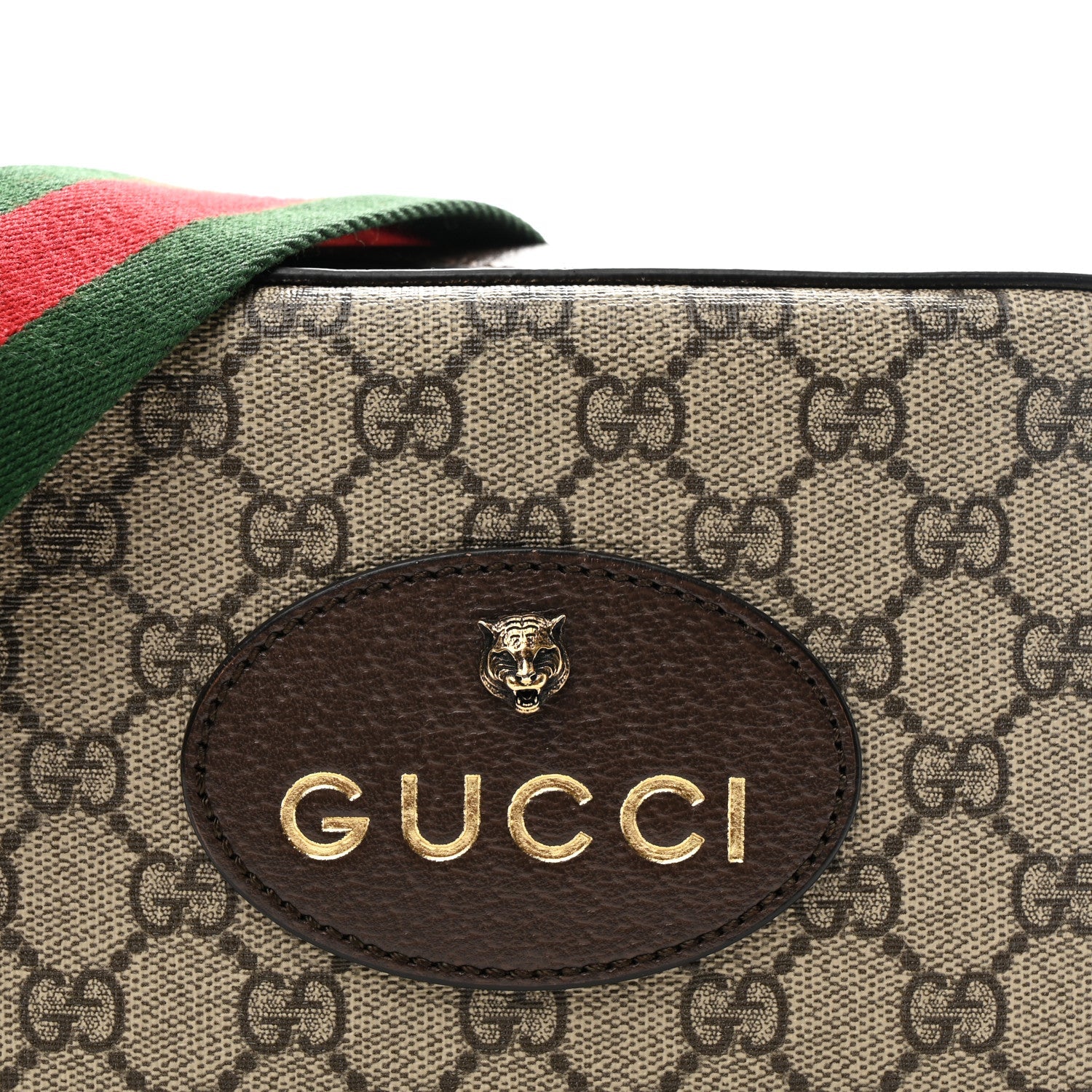 GG Supreme Monogram Web Neo Vintage Shoulder Bag Beige New Acero Crop