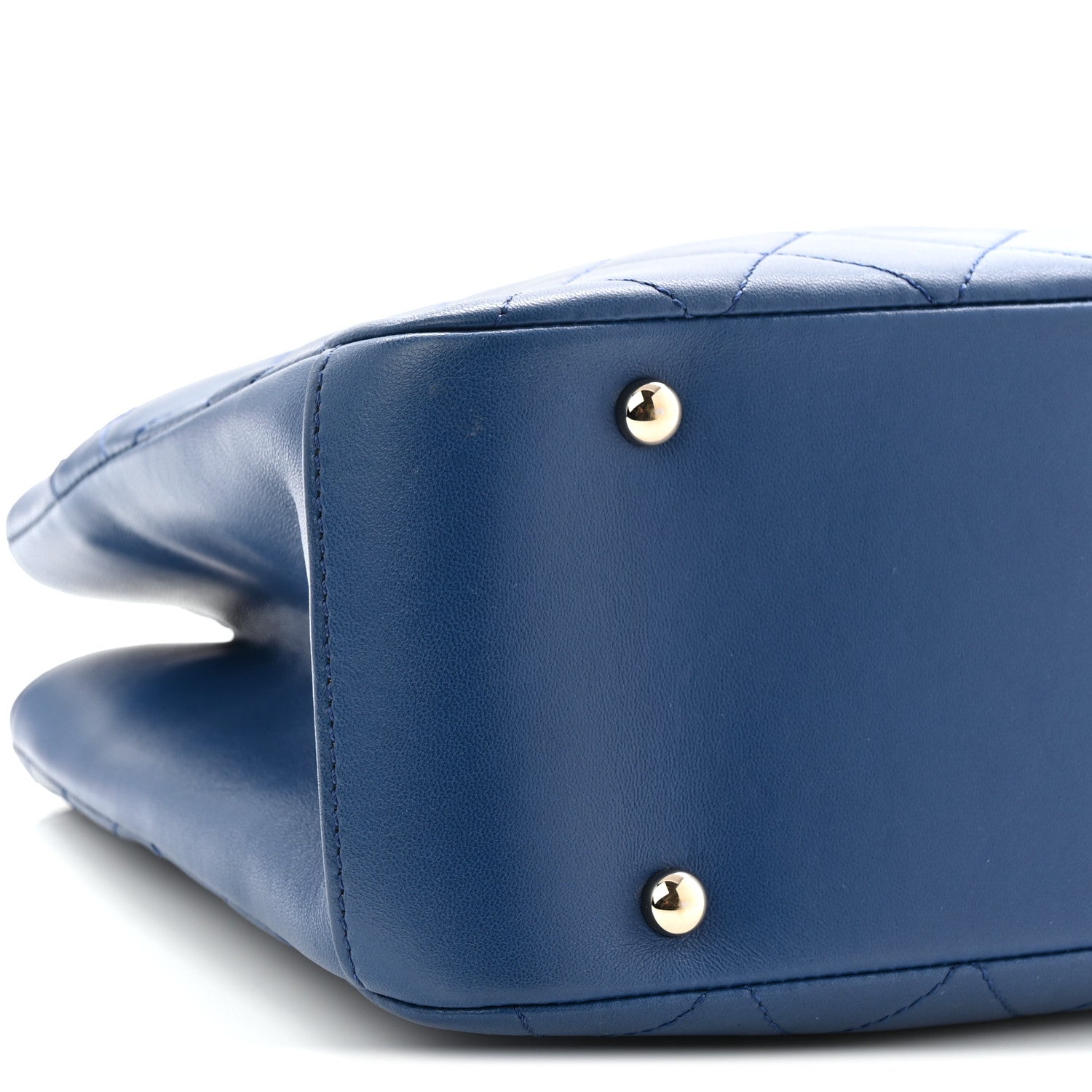 Lambskin Carry Chic Shopping Tote Blue