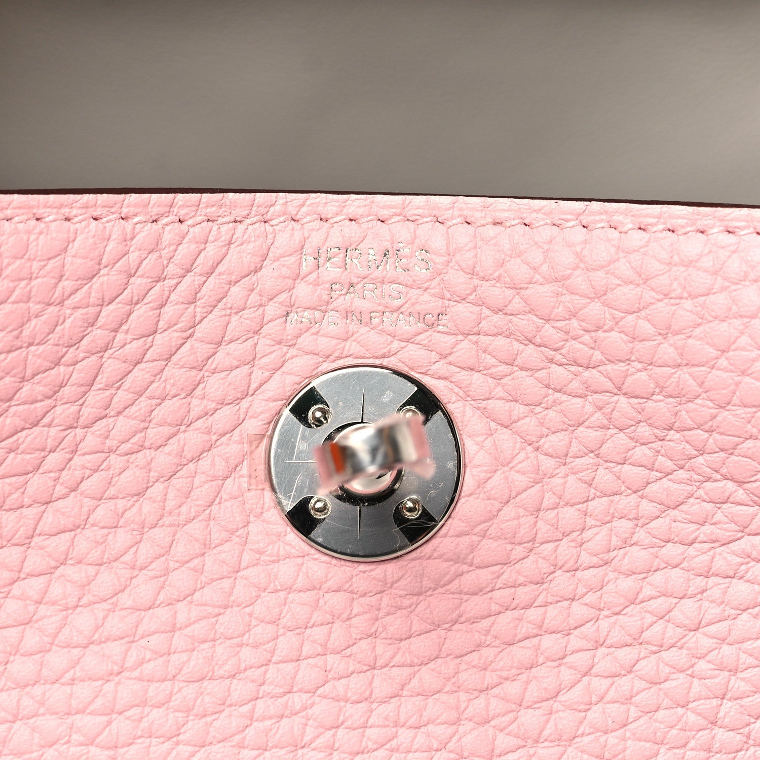 Taurillon Clemence Verso Mini Lindy 20 Rose Sakura Gris Perle