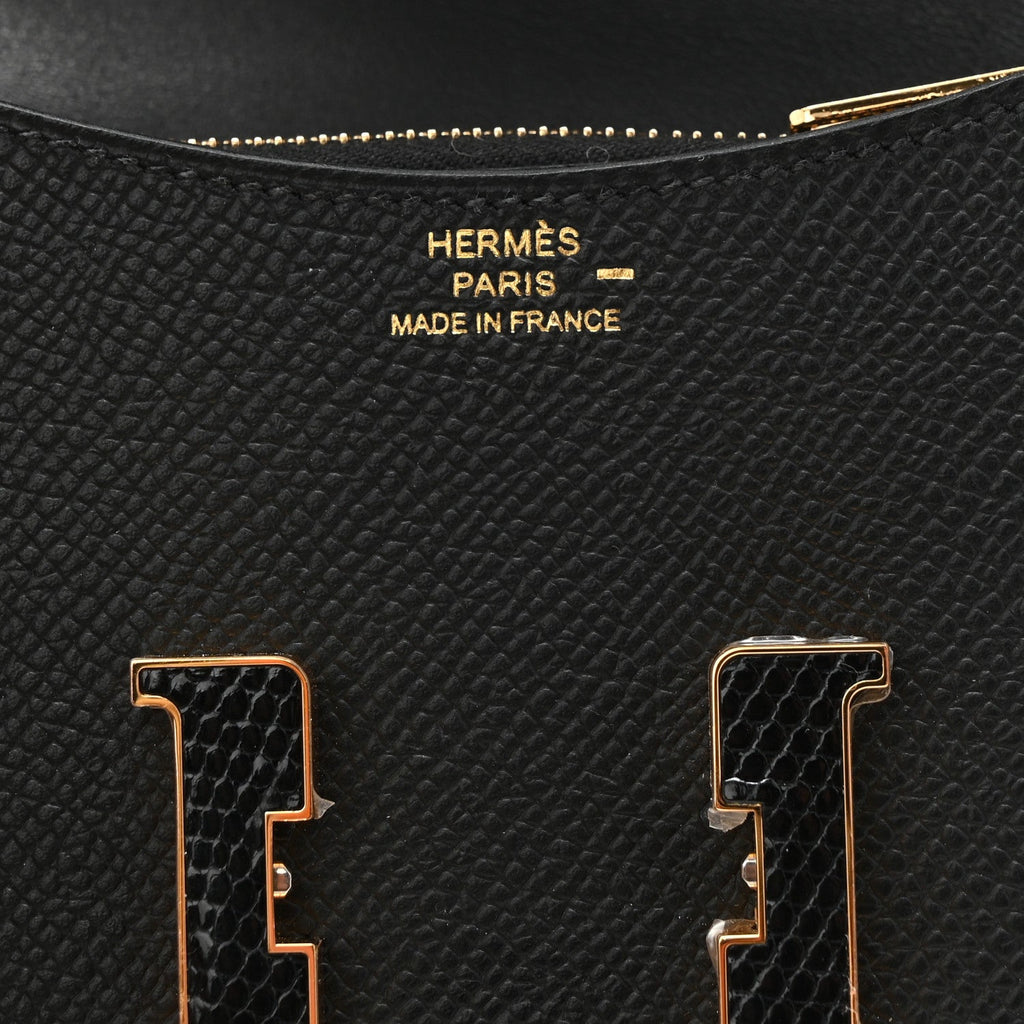 Epsom Lizard Constance Slim Wallet Black