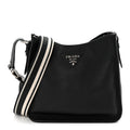 Vitello Daino Soft Hobo Messenger Bag Black