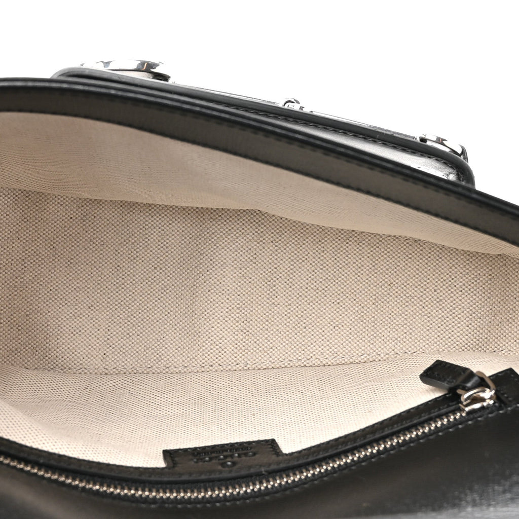 Demetra Small Horsebit 1955 Asymmetric Shoulder Bag Black