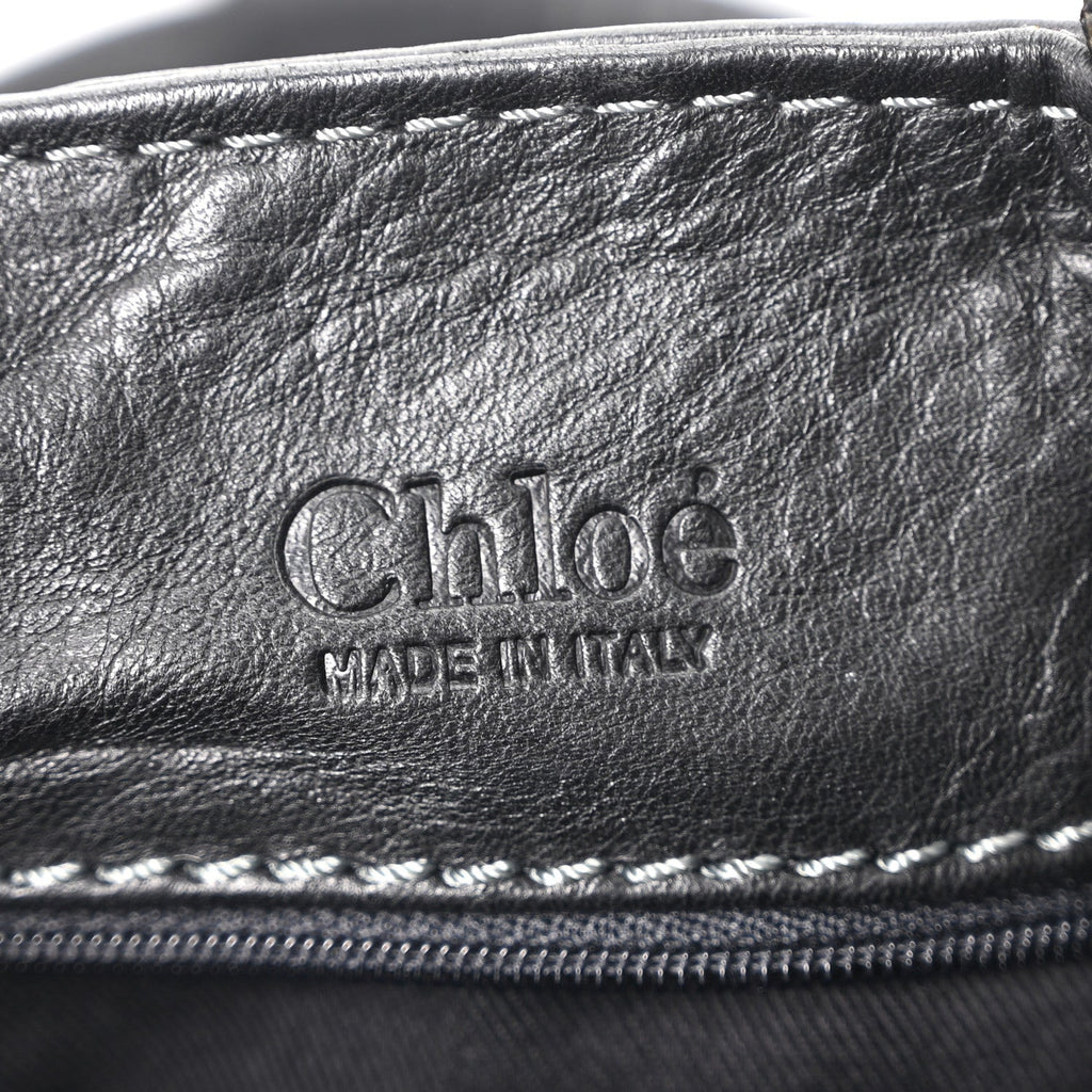 Calfskin Medium Paddington Satchel Black