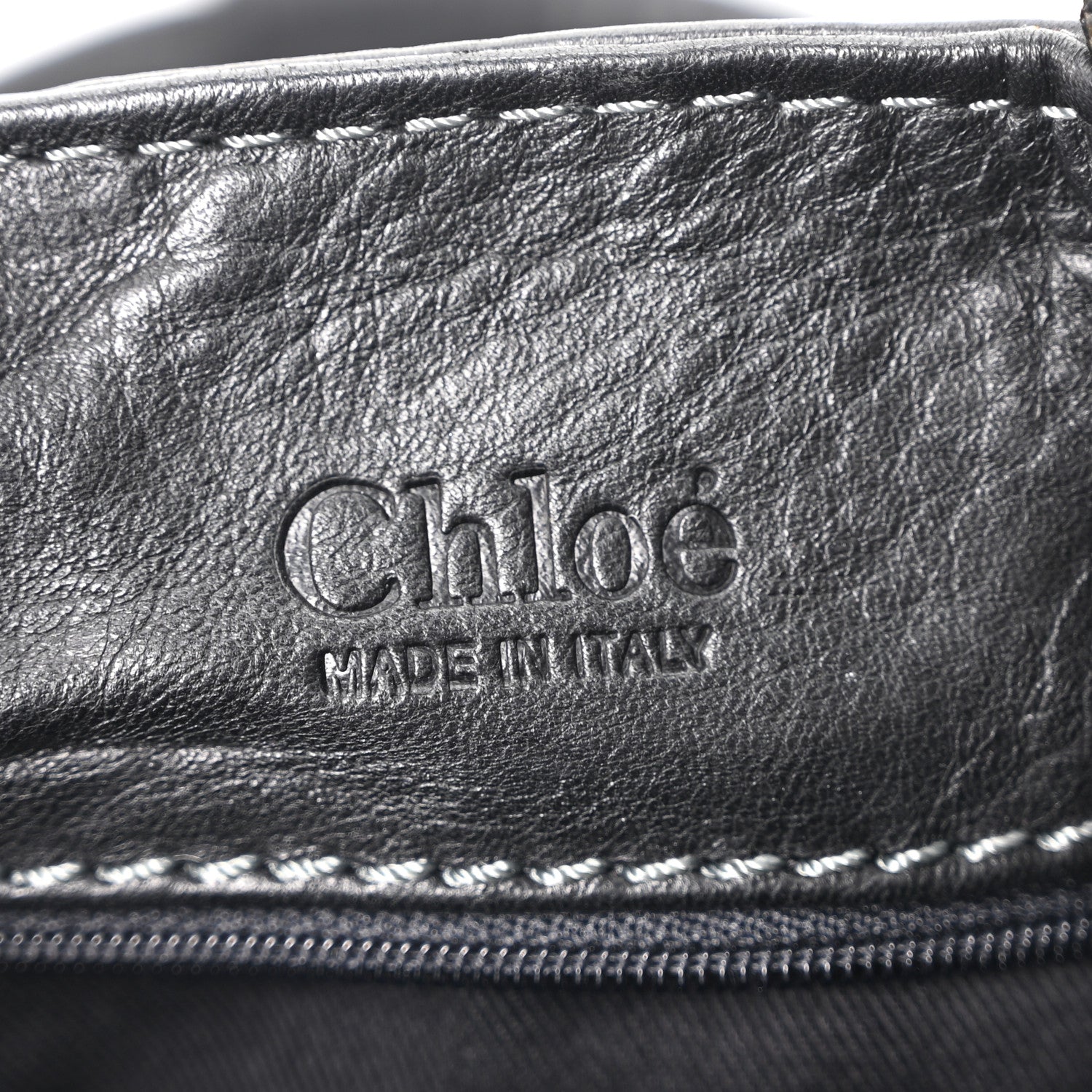 Calfskin Medium Paddington Satchel Black