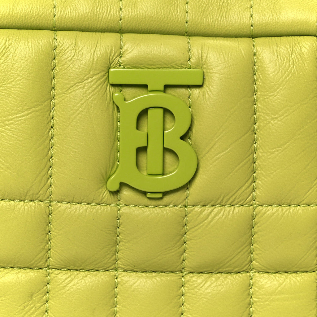 Lambskin Quilted Mini Lola Camera Bag Vivid Vivid Lime