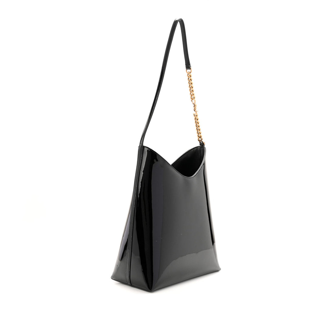 Patent Calfskin Rendez-Vous Hobo Black