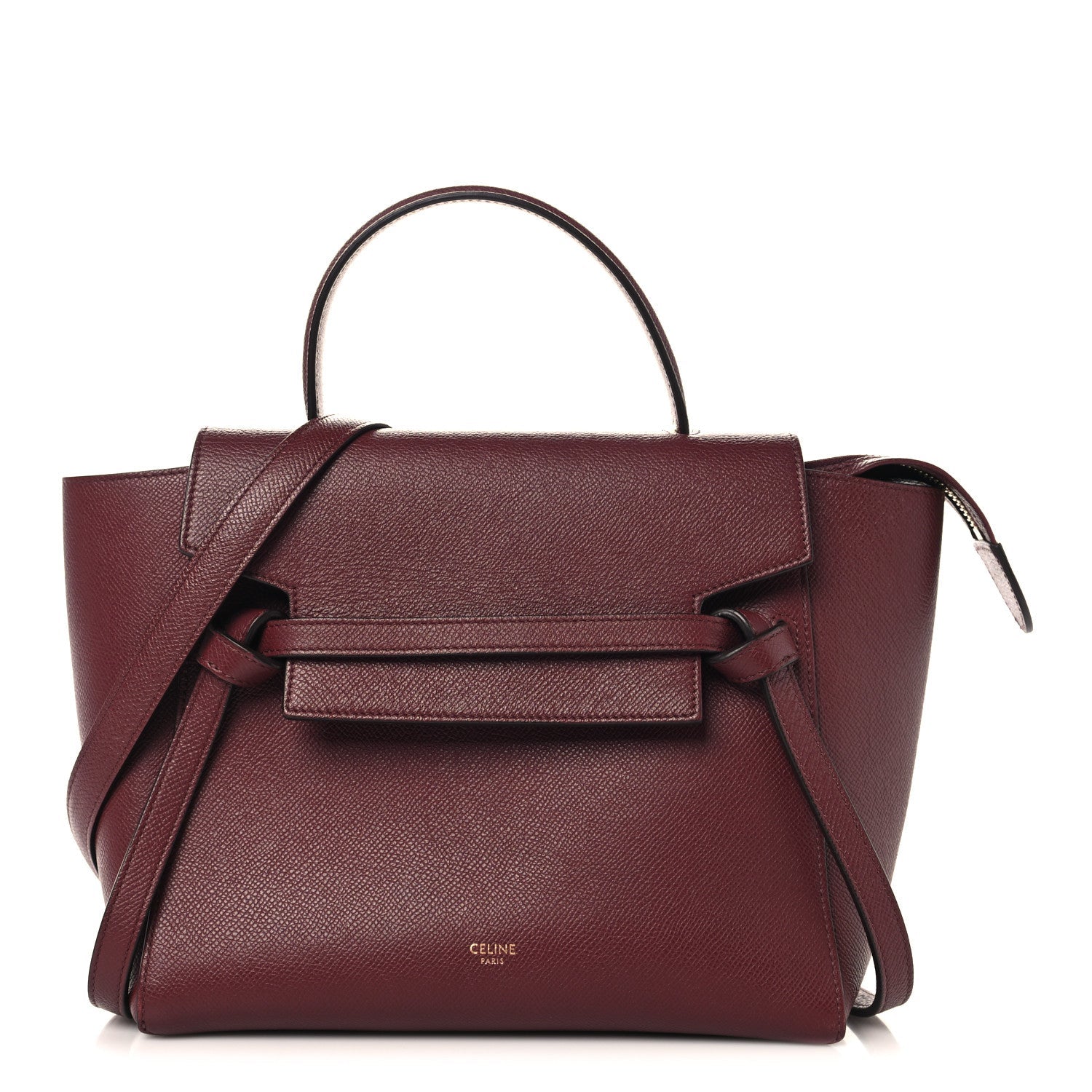 Grained Calfskin Micro Belt Bag Plum