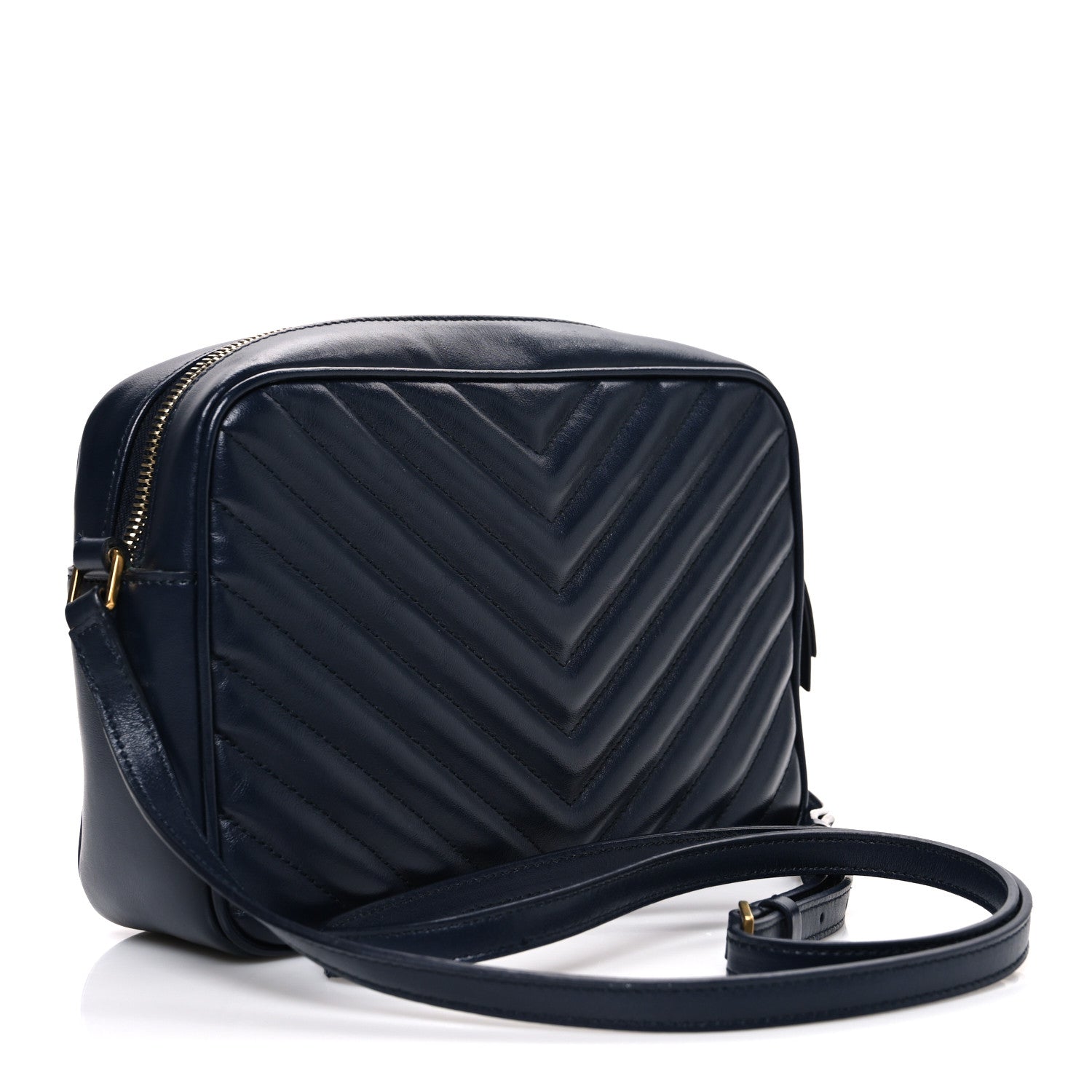 Calfskin Matelasse Monogram Lou Camera Bag Deep Marine