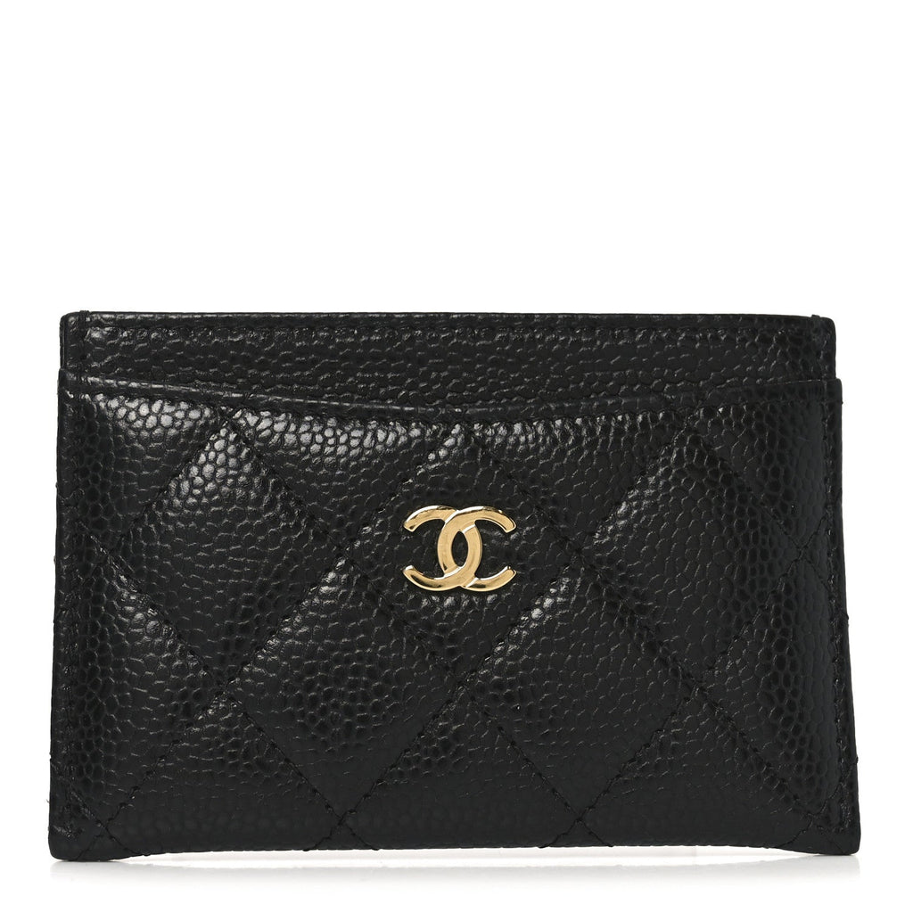 Caviar Quilted  Holder Black