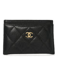Caviar Quilted  Holder Black