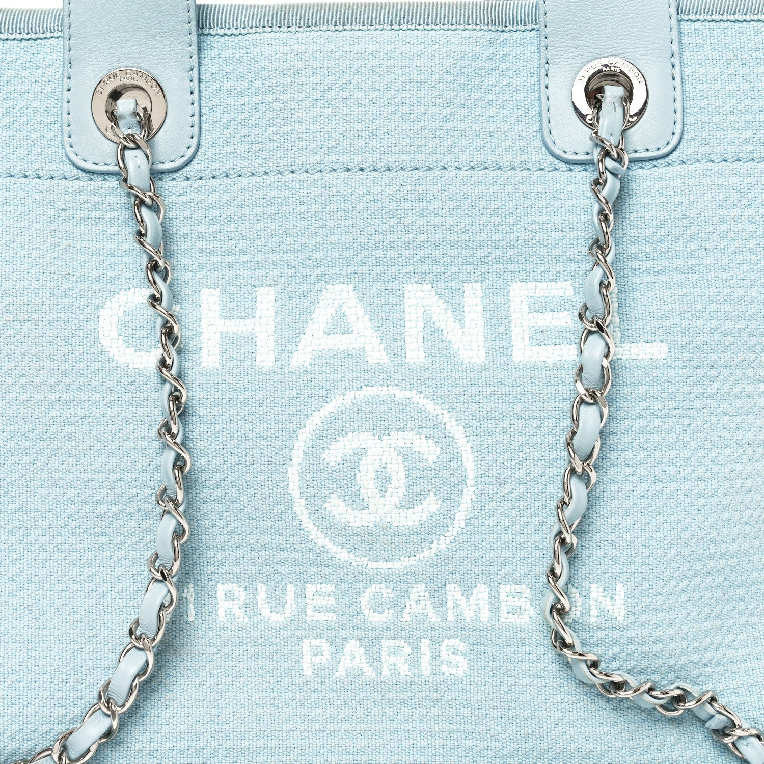 Mixed Fibers Medium Deauville Tote Light Blue