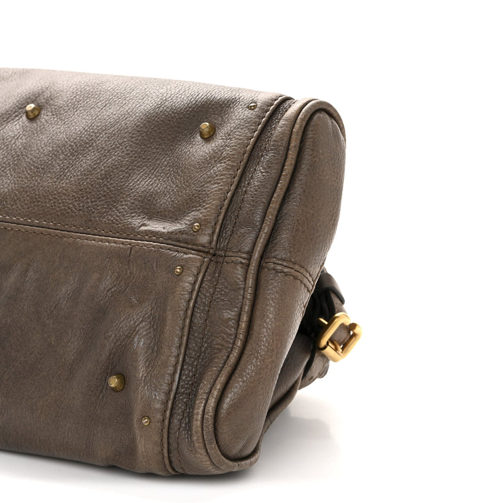 Calfskin Medium Paddington Satchel Chocolate