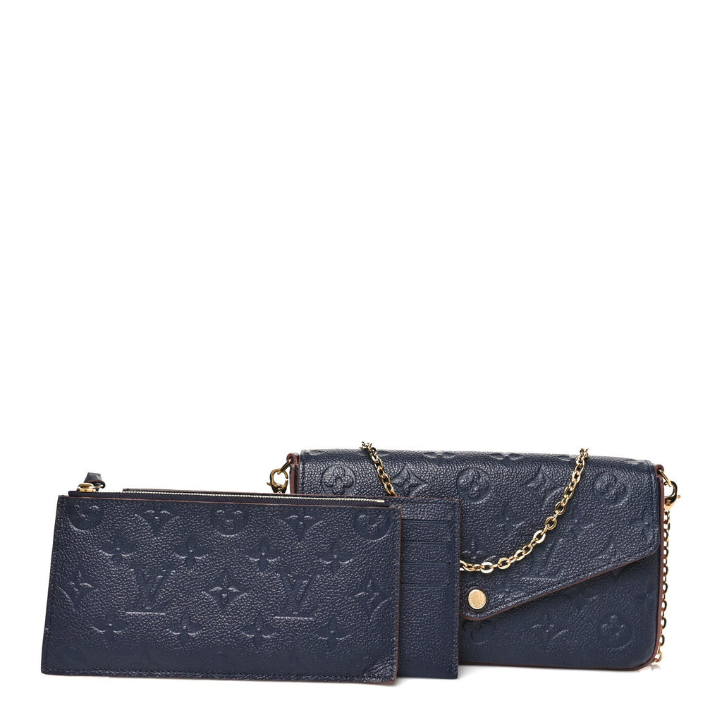 Empreinte Pochette Felicie Chain Wallet Marine Rouge