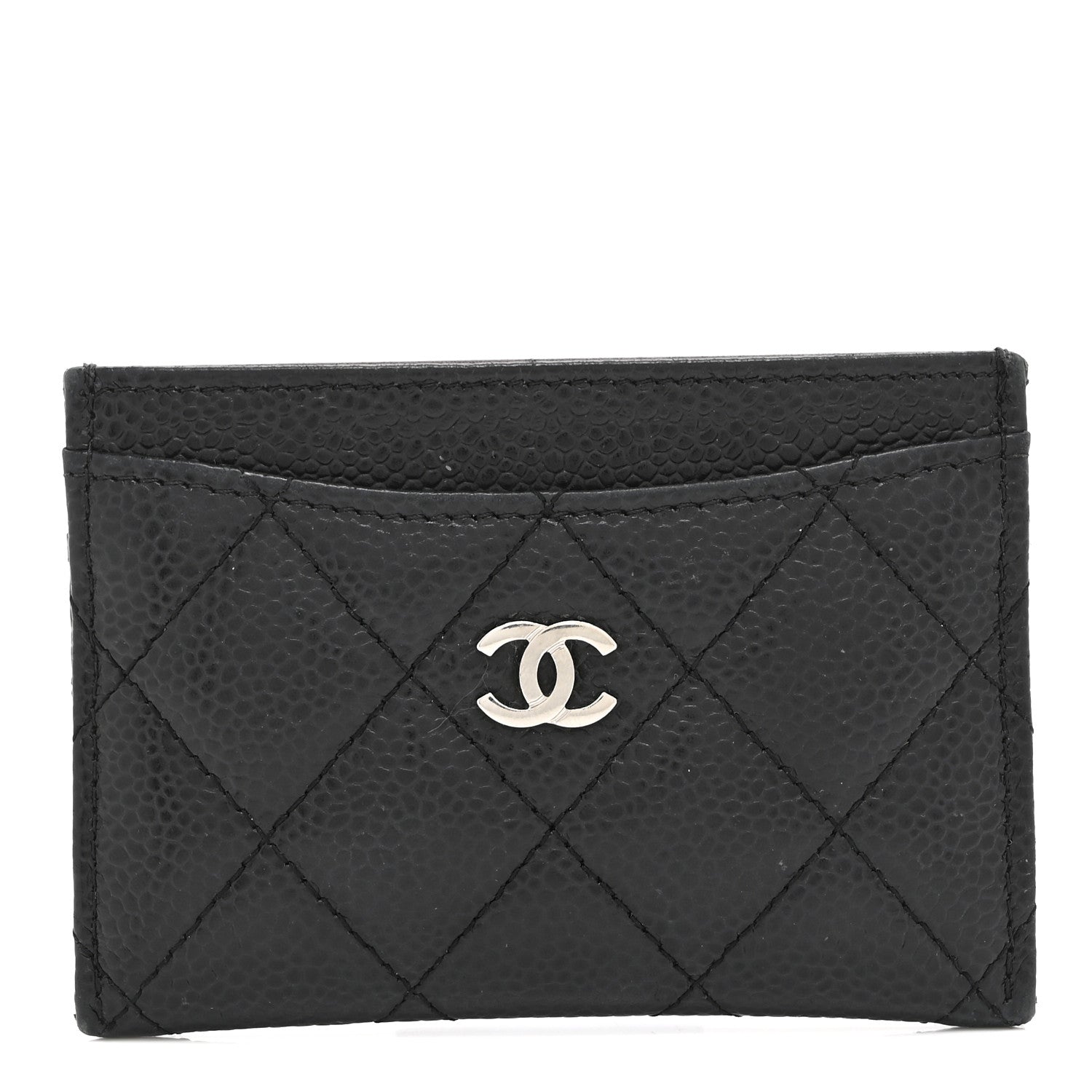 Caviar Quilted  Holder Black