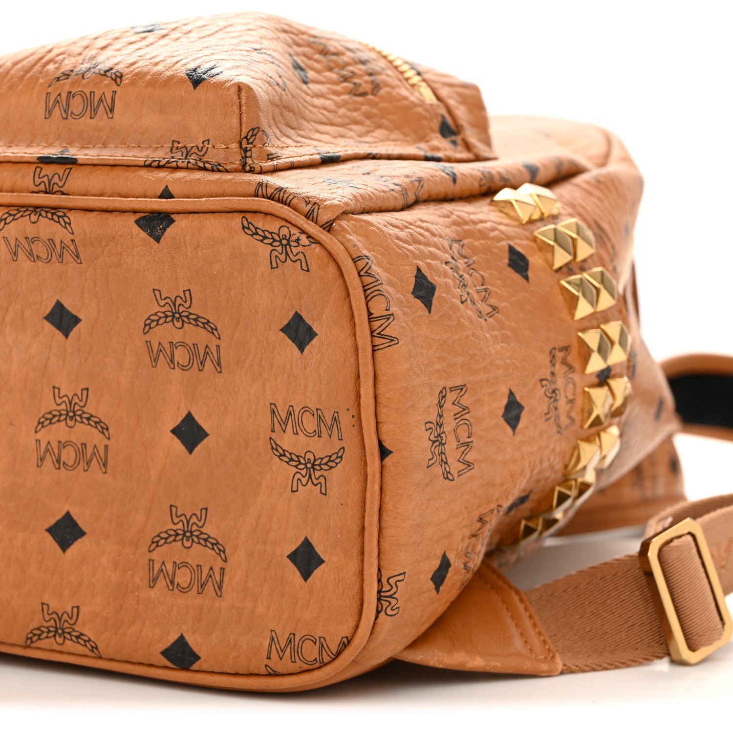 Visetos Small Side Stud Stark Backpack Cognac