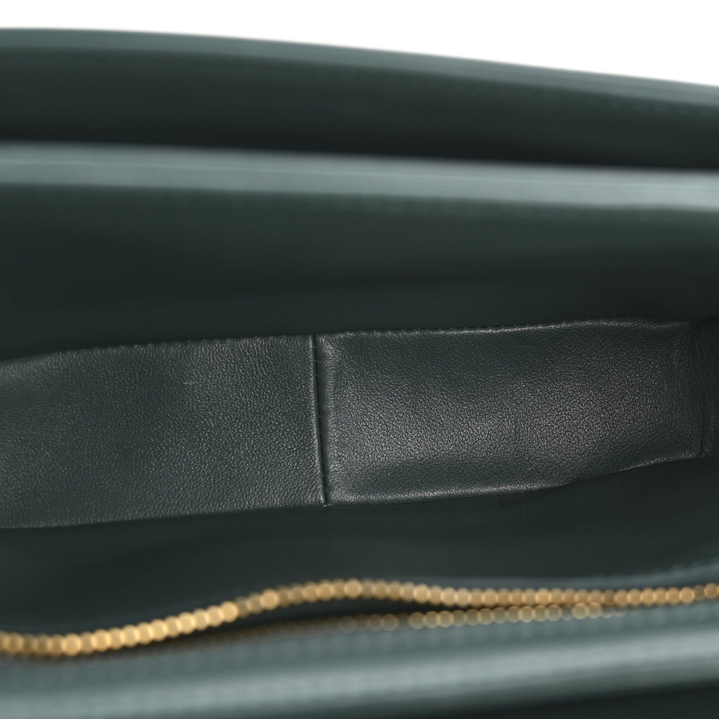 Shiny Calfskin Teen Triomphe Petrol