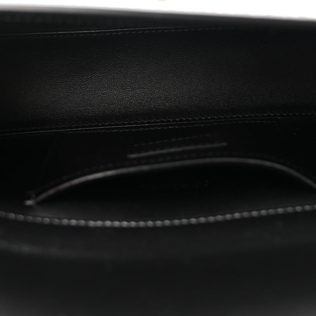 Shiny Calfskin Nano Pencil Bag Black