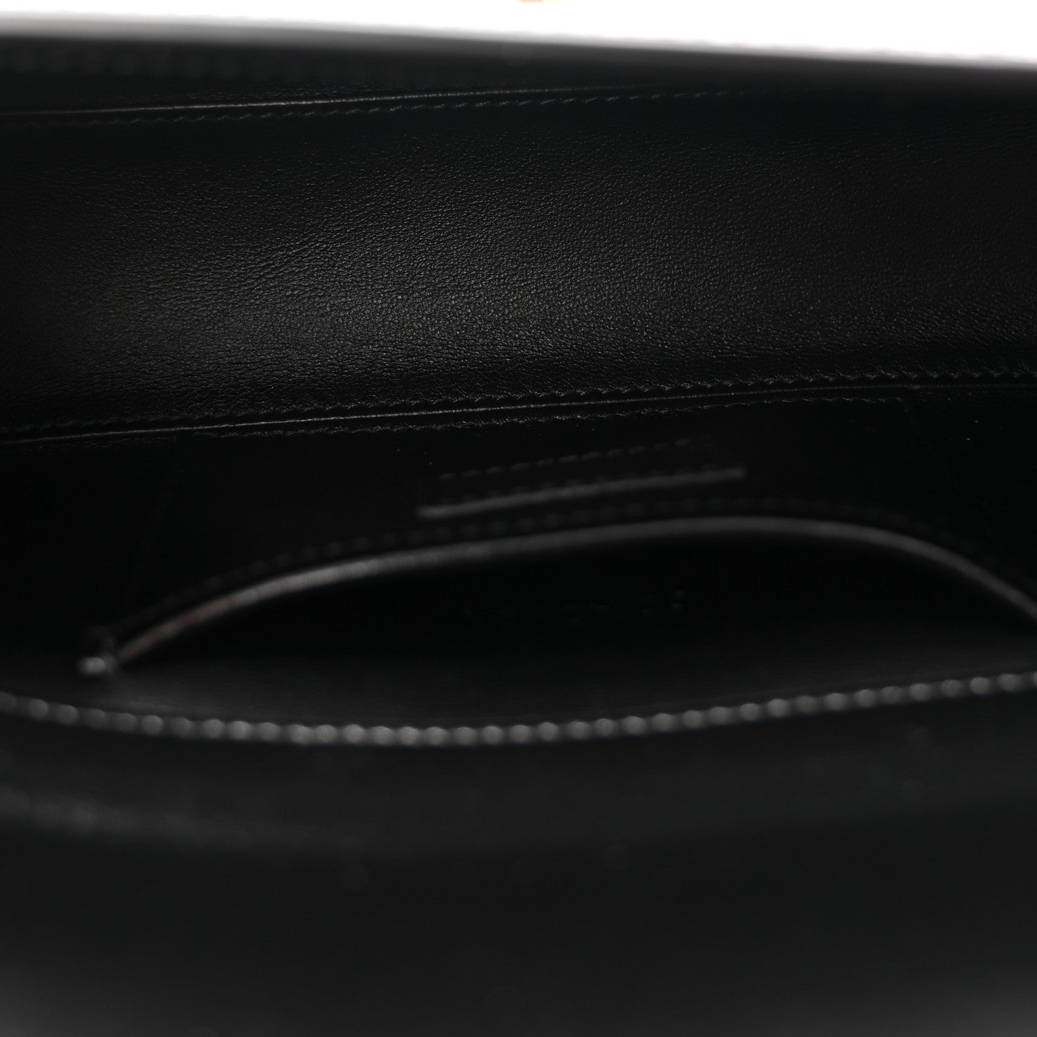 Shiny Calfskin Nano Pencil Bag Black