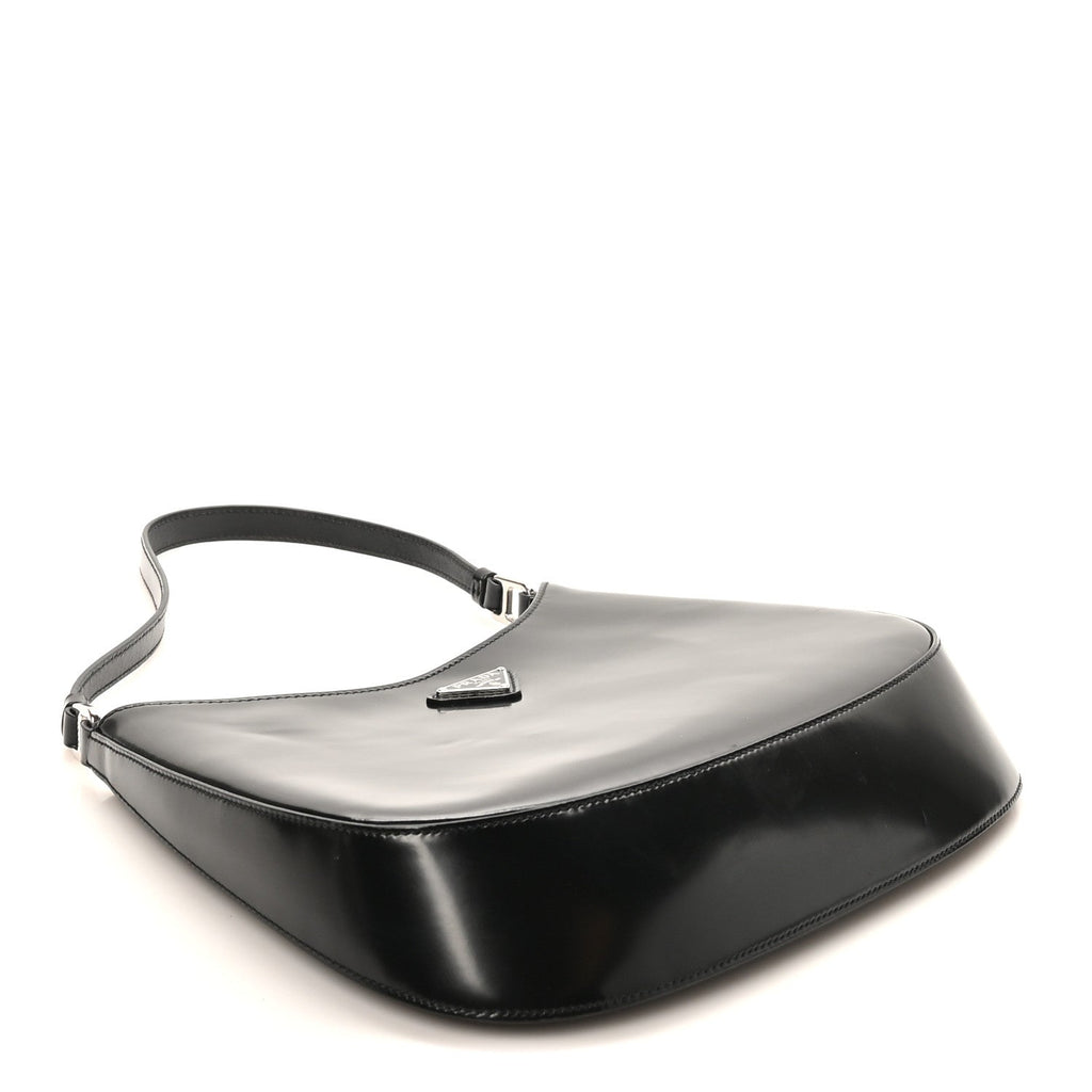 Spazzolato Cleo Shoulder Bag Black