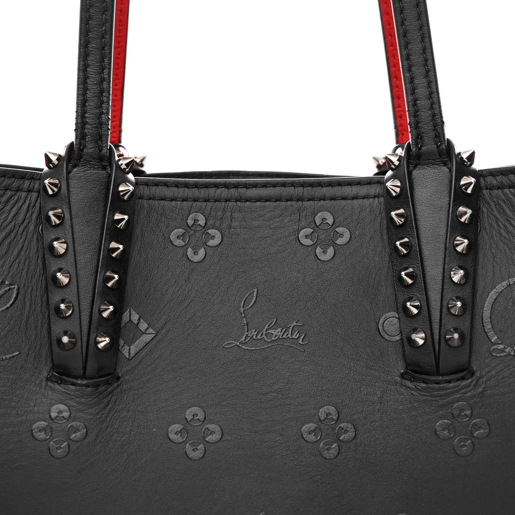 Calfskin Loubinthesky East West Cabata Tote Black