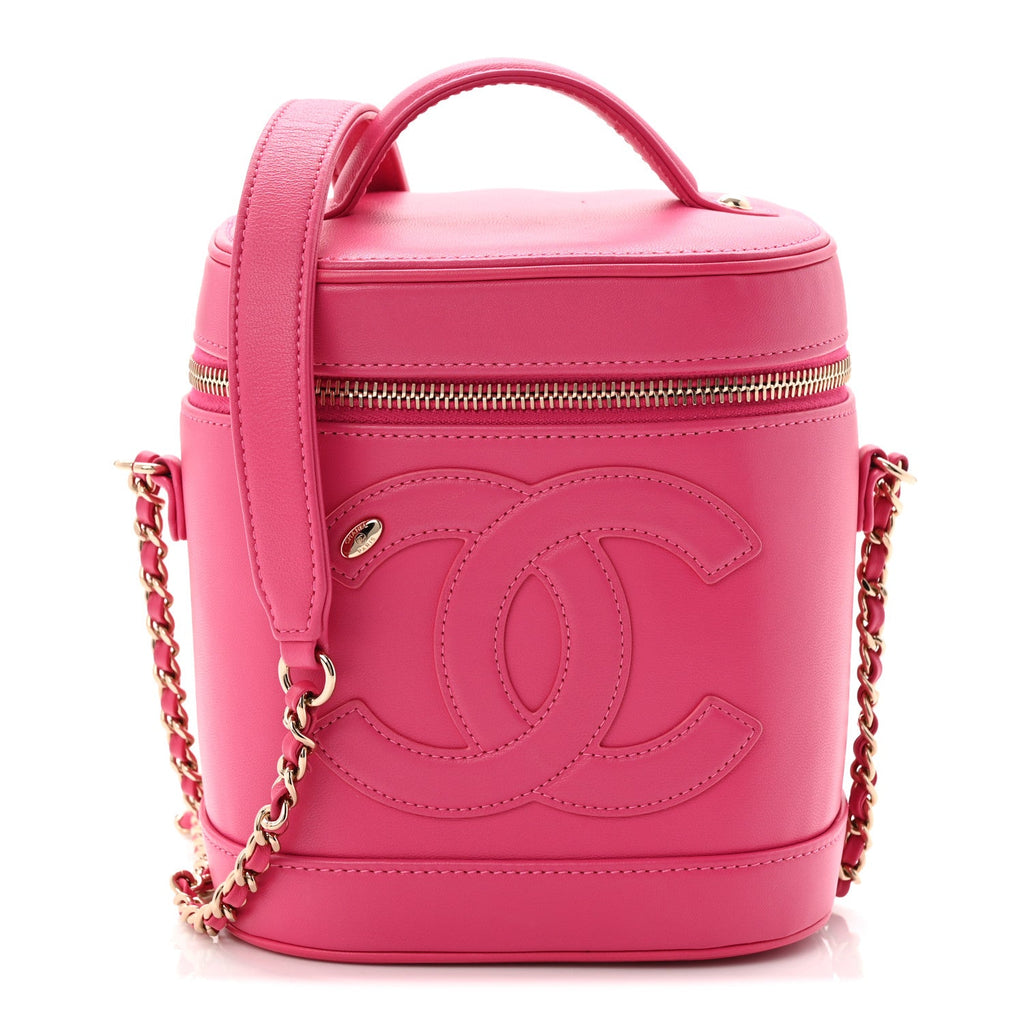 Lambskin Timeless Vanity Cosmetic Case Pink