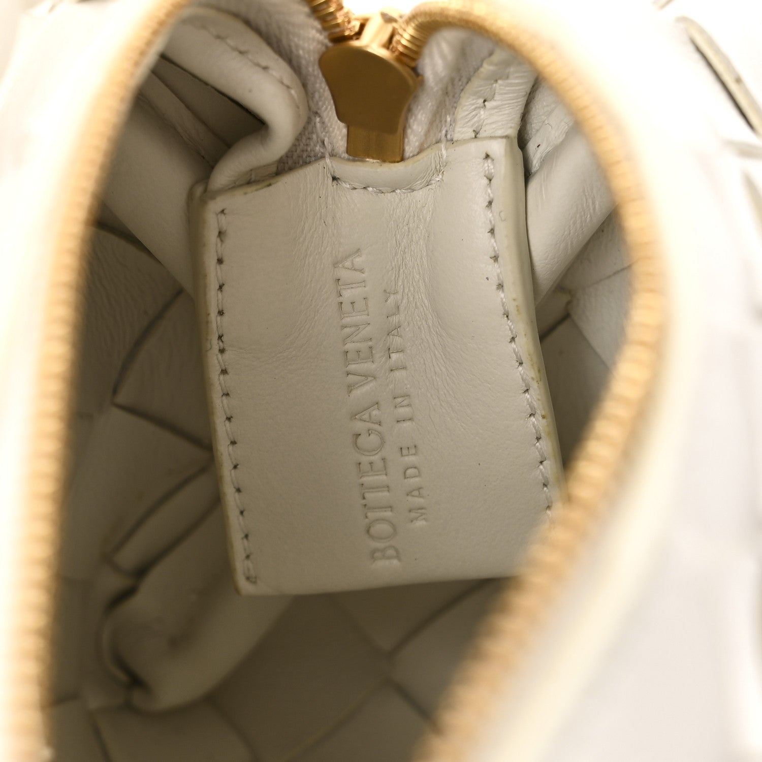 Nappa Intrecciato Mini Loop Camera Bag White