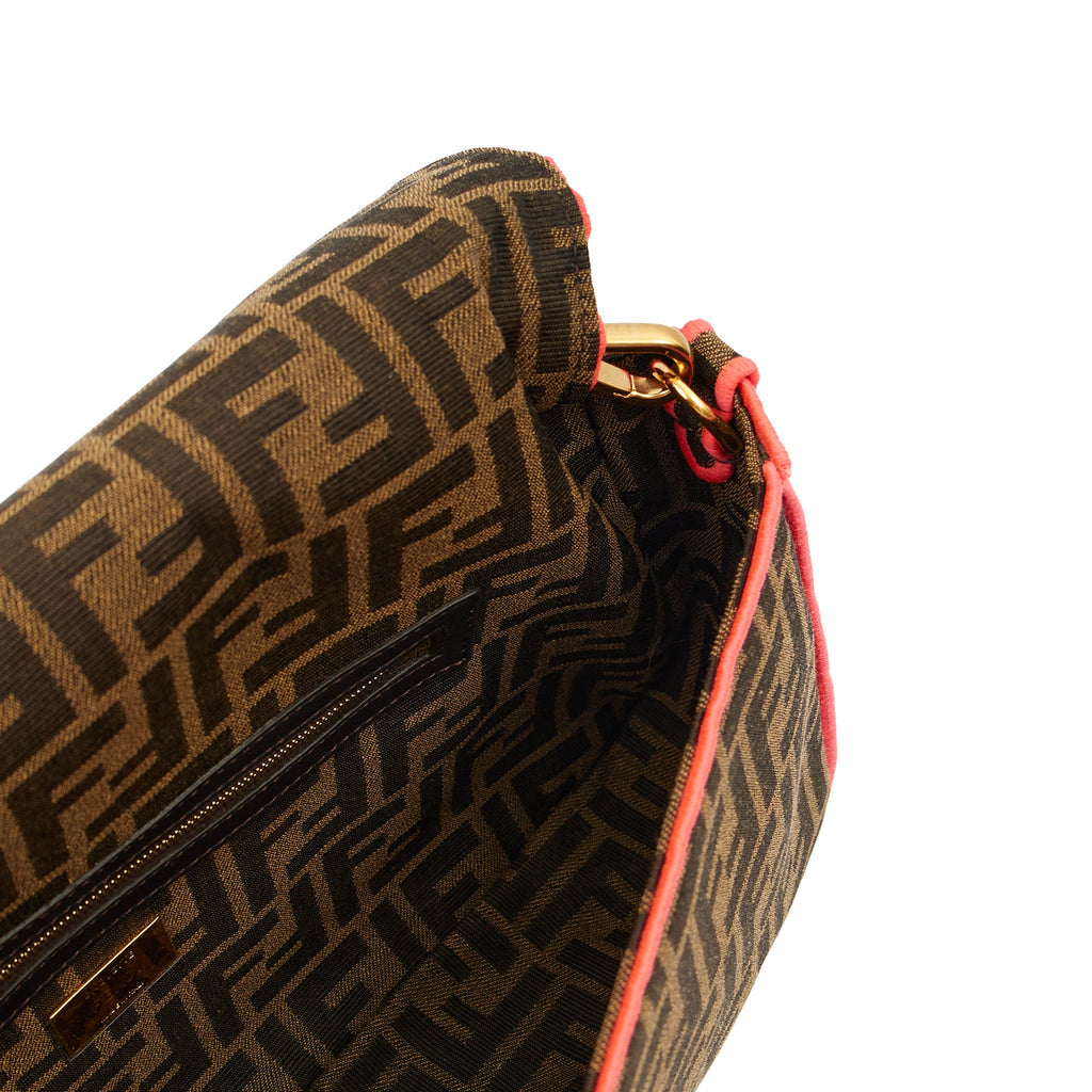 Fendi Cross Body Baguette - Large in Zucca FF, Canvas