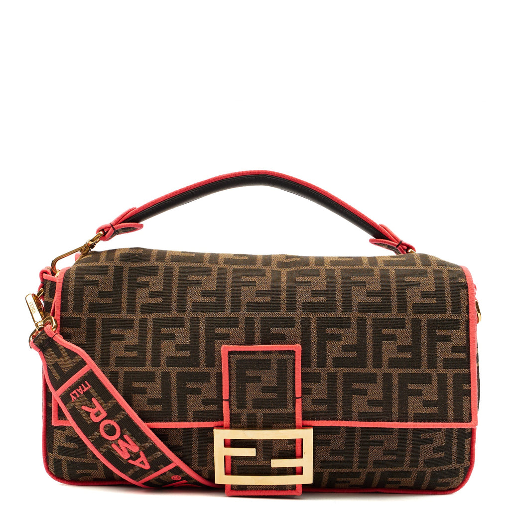 Fendi Cross Body Baguette - Large in Zucca FF, Canvas