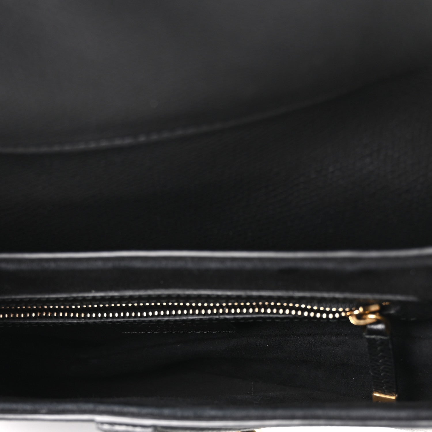 Grained Calfskin Saddle Bag Black