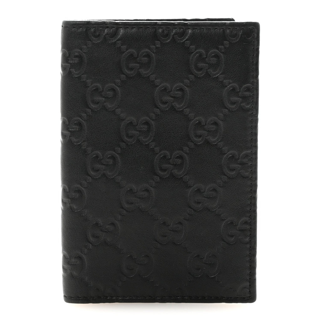 Guccissima Passport Case Black
