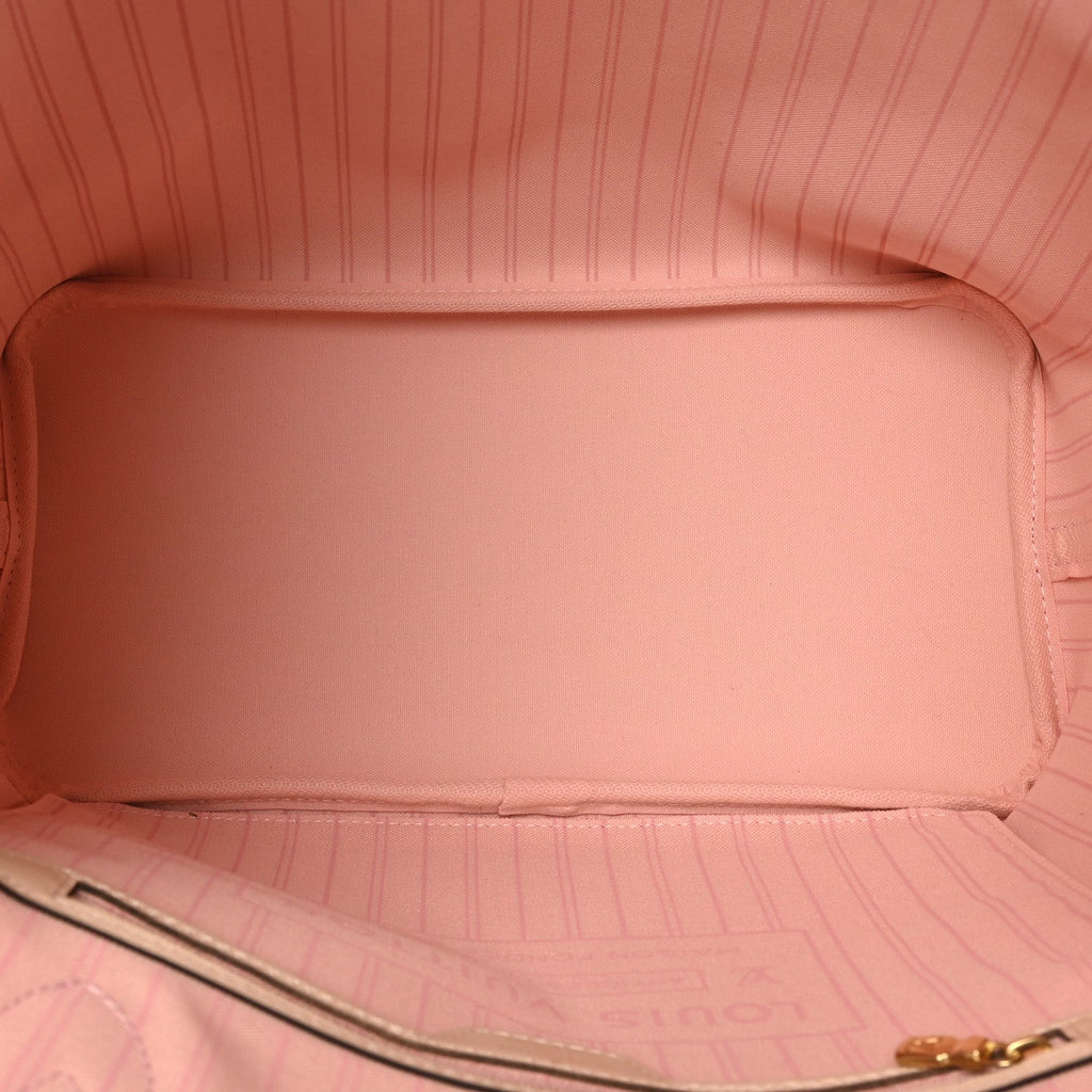 Damier Azur Braided Neverfull MM Pink