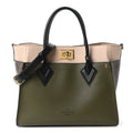Calfskin Monogram On My Side MM Laurier Green Toffee Latte Beige