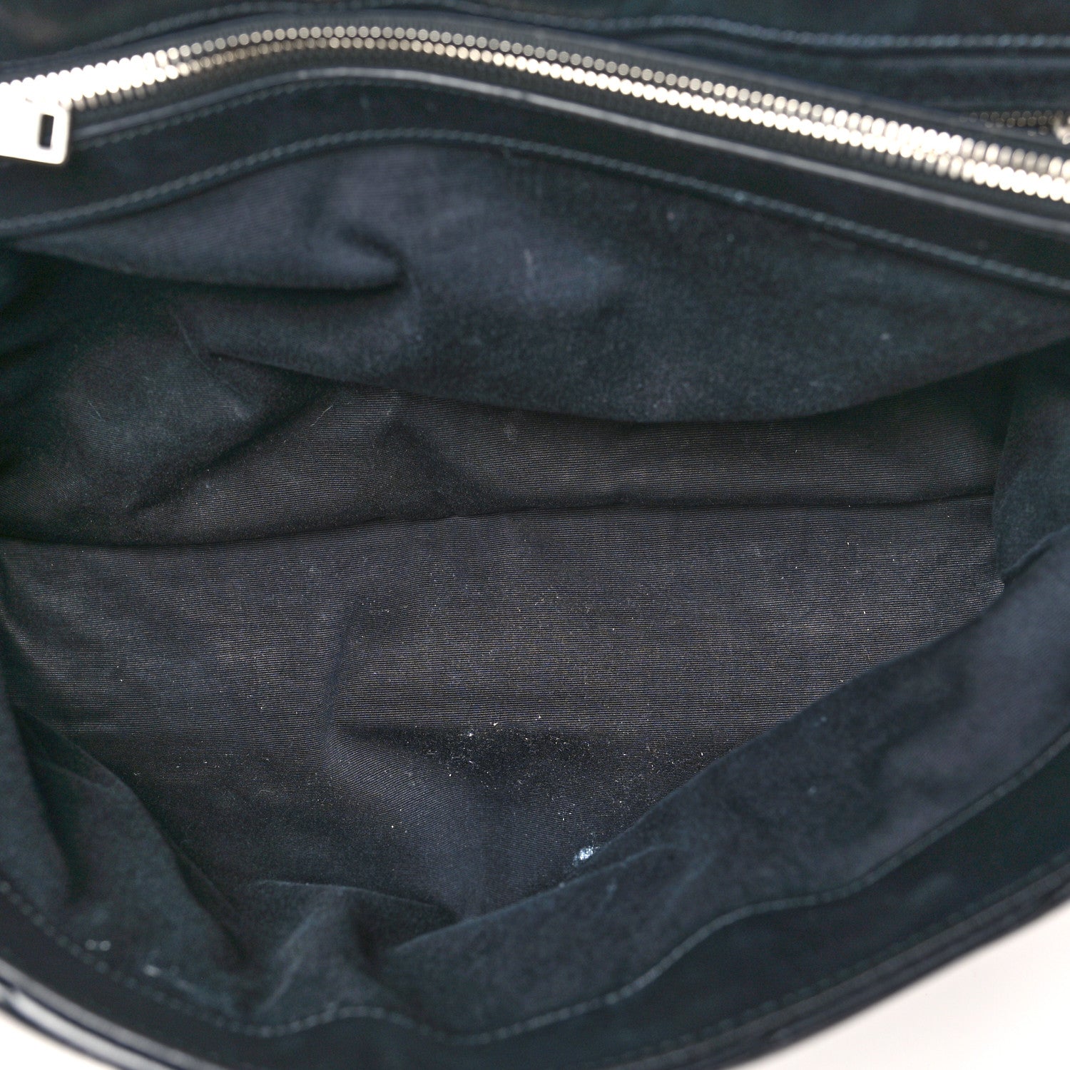 Calfskin Y Quilted Monogram Large Loulou Chain Satchel Black