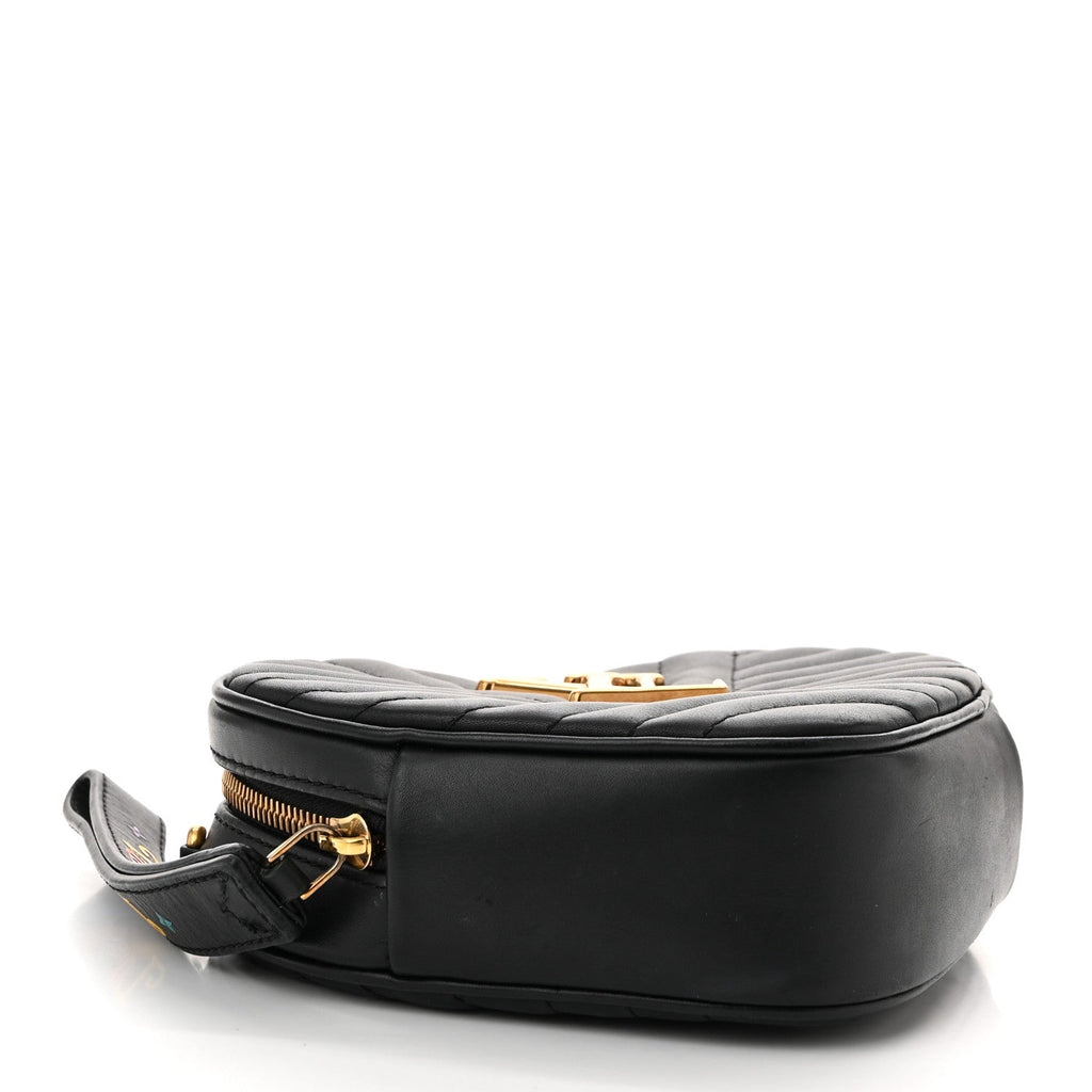 Calfskin New Wave Heart Bag Black